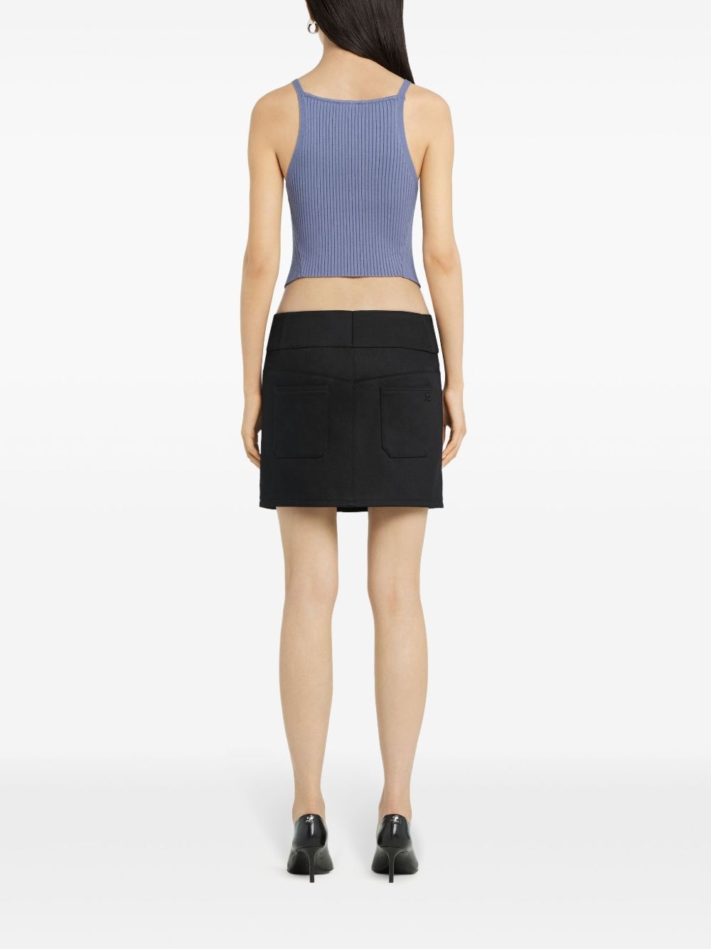 pointy ribbed-knit tank top - 4
