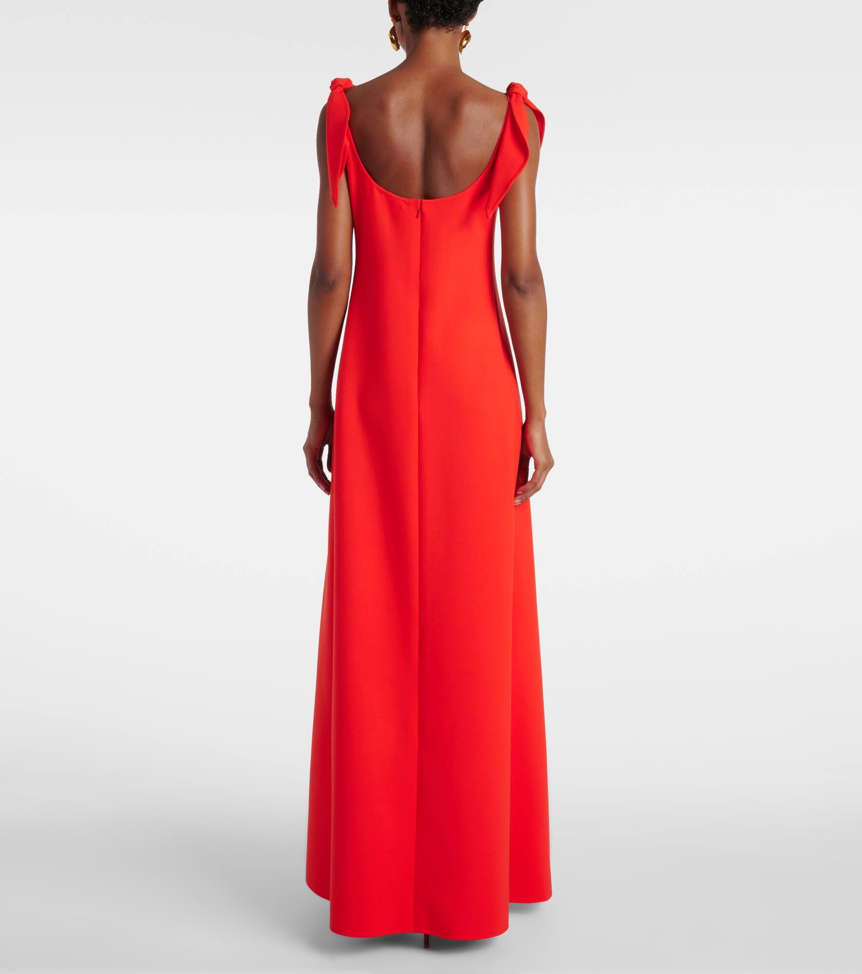 Bow-detail wool-blend gown - 3