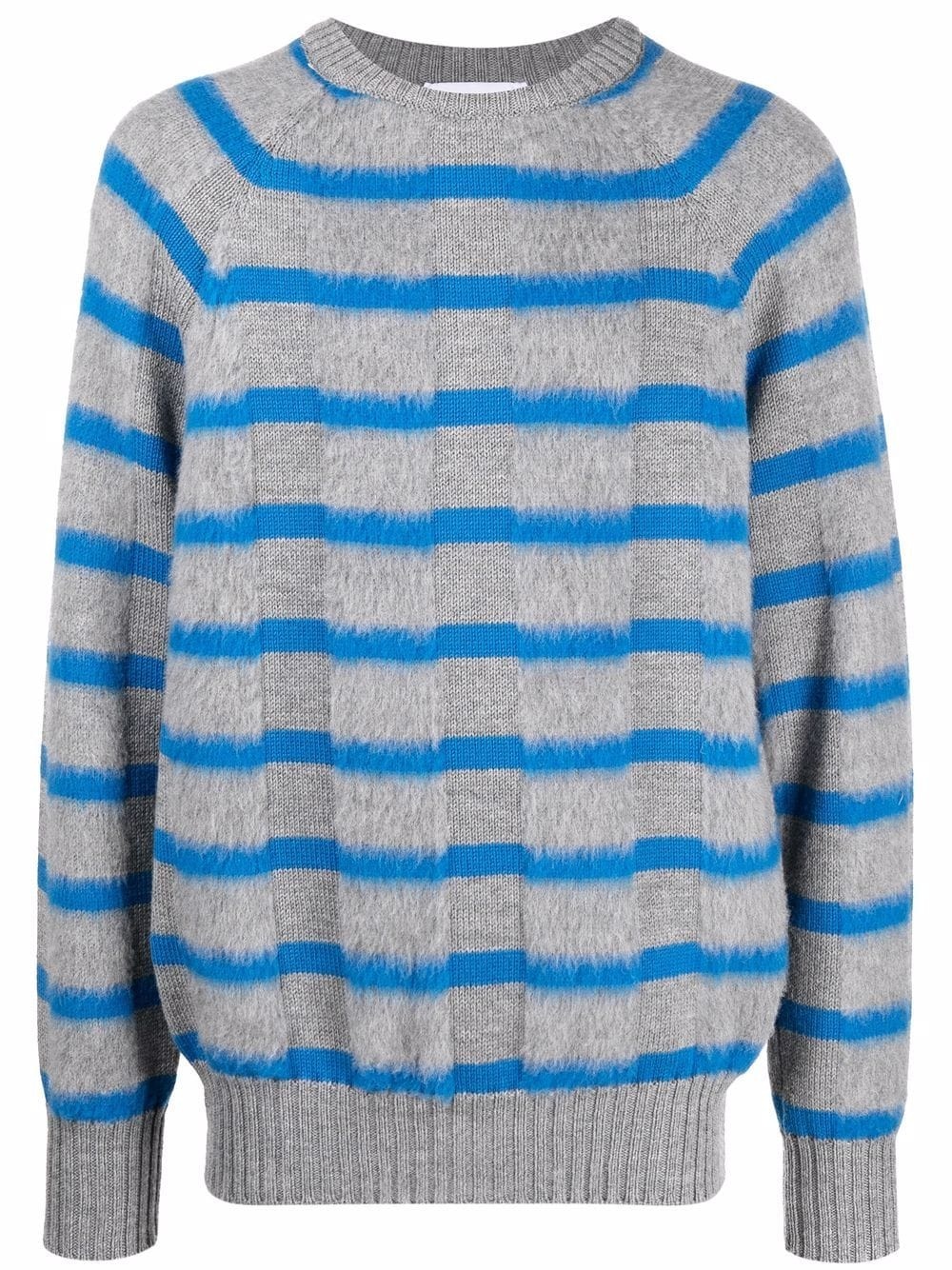 striped  fine-knit jumper - 1