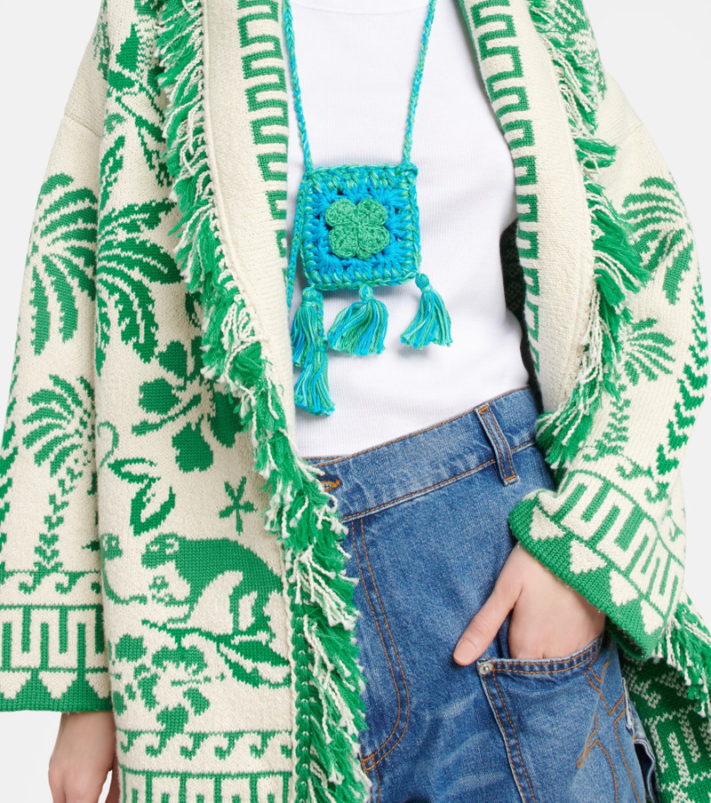 Alanui Stay Positive crochet Airpods case outlook