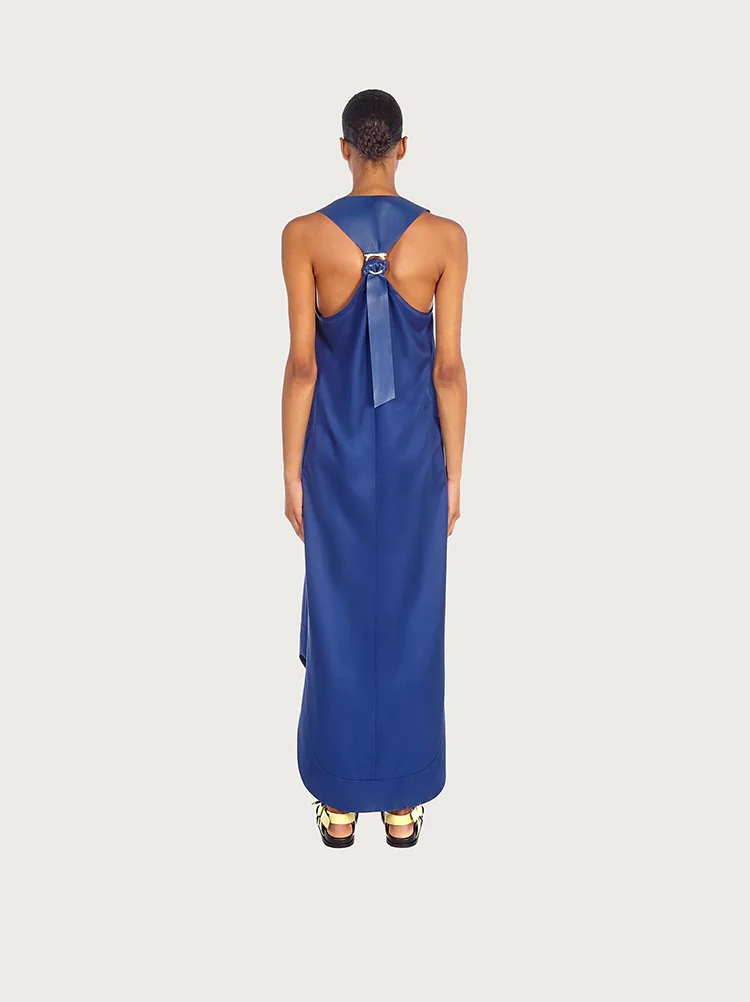 SLEEVELESS SILK DRESS - 4