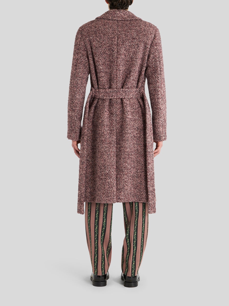 DOUBLE-BREASTED WOOL MIDI COAT - 4