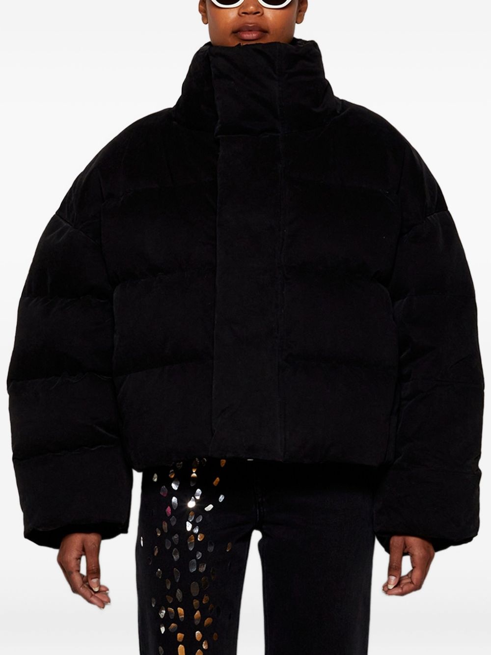 cropped puffer jacket - 2