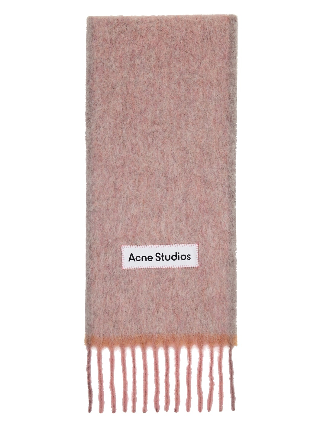 Pink Wool Mohair Scarf - 1