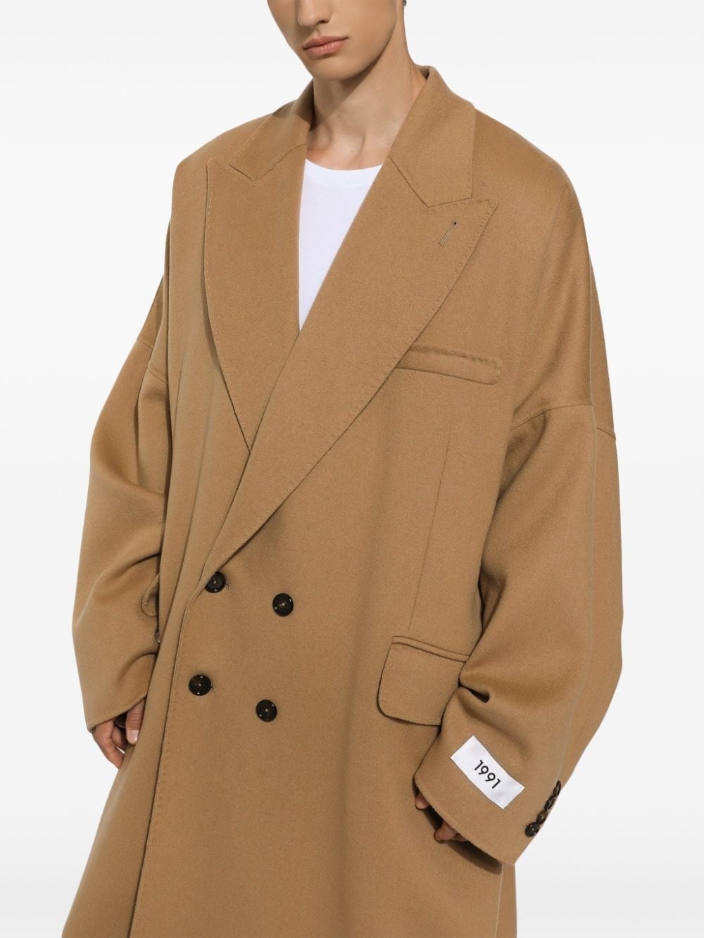 Re-Edition S/S 1991 double-breasted cashmere coat - 5