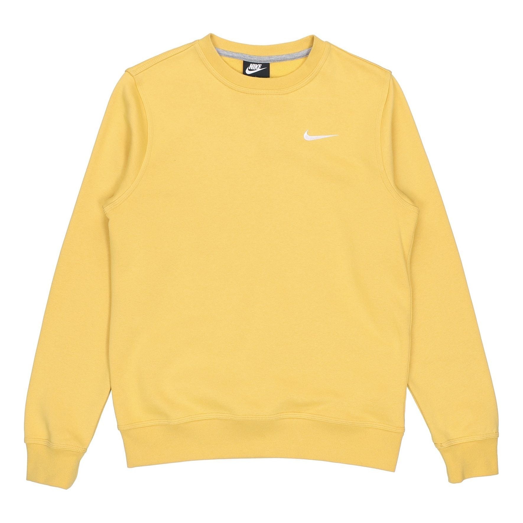 Men's Nike FW21 Solid Color Fleece Lined Stay Warm Pullover Yellow 916609-761 - 1