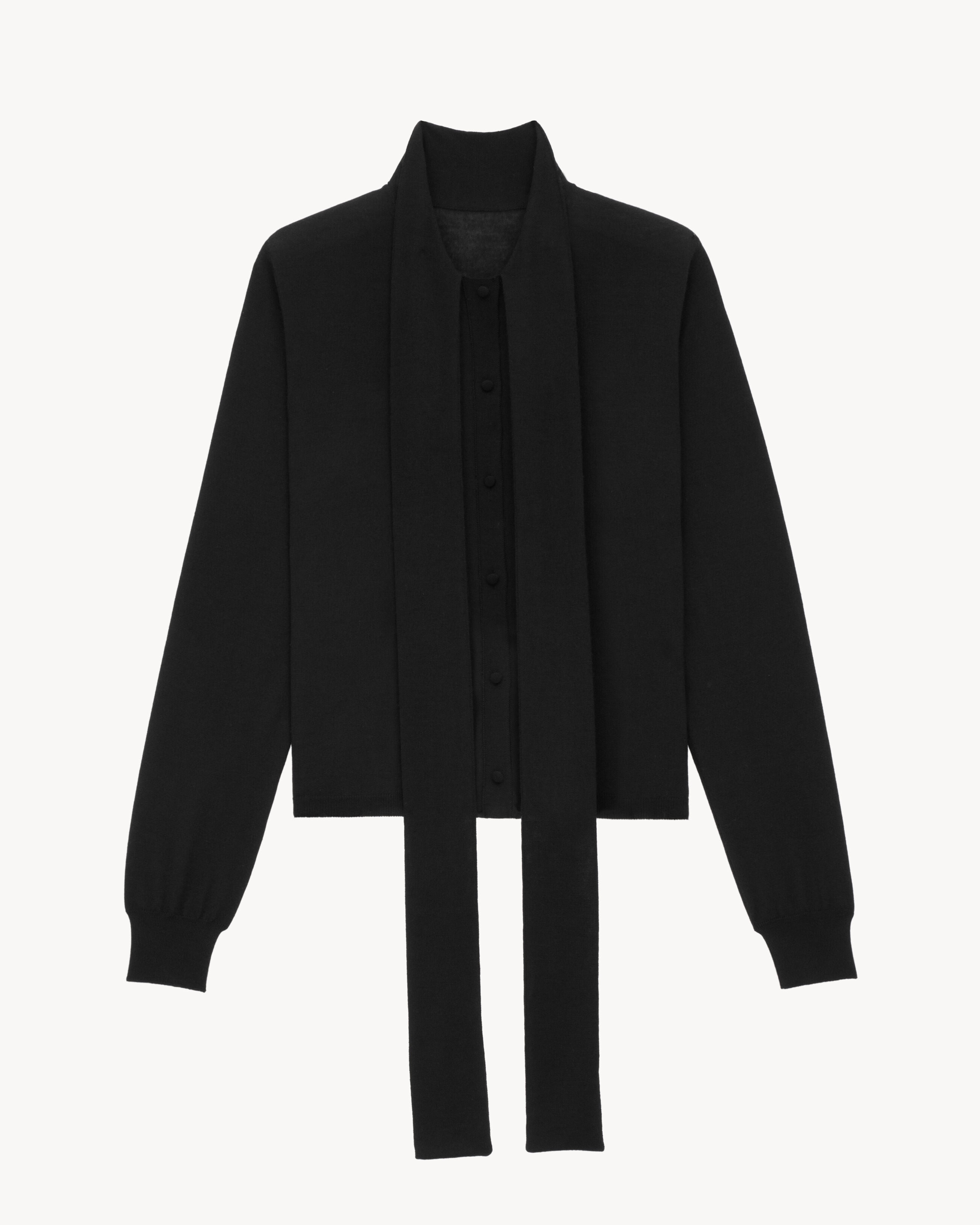 LAVALLIÈRE CARDIGAN IN CASHMERE, WOOL, AND SILK - 3