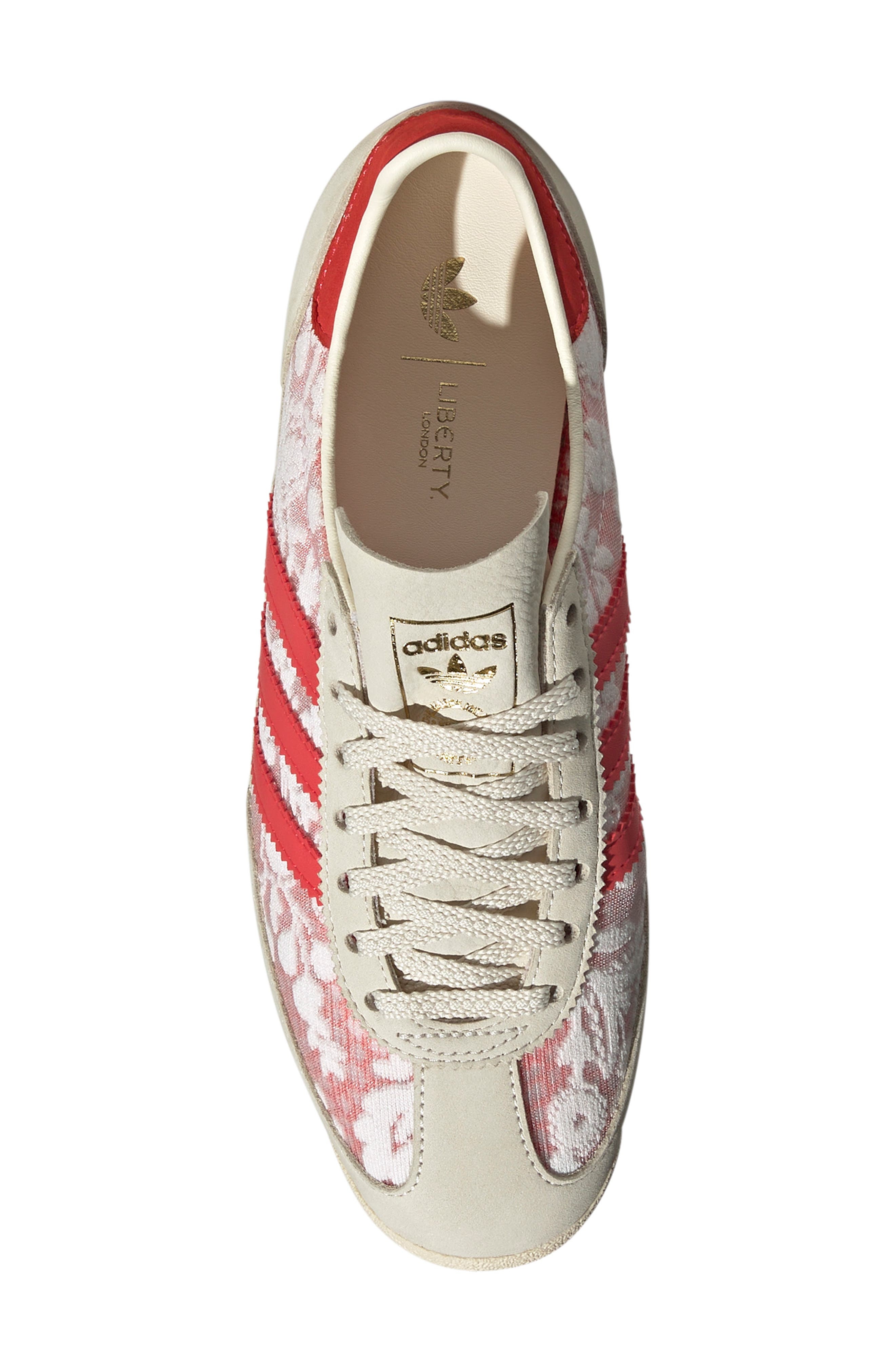 adidas x Liberty London SL 72 OG Sneaker in White/Cream White/Scarlet at Nordstrom - 4
