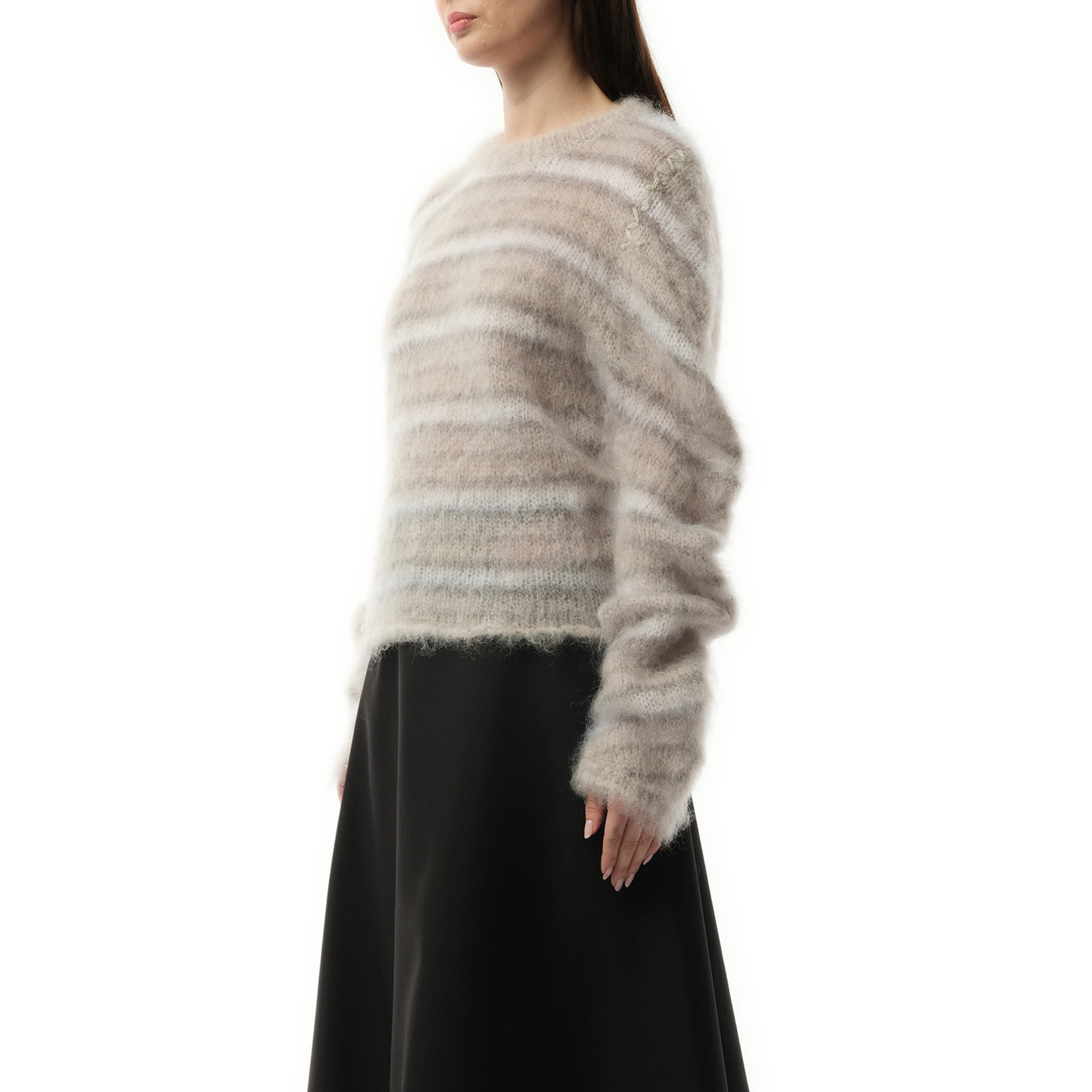 Fuzzy Wuzzy Brushed Sweater in Tonic - 5