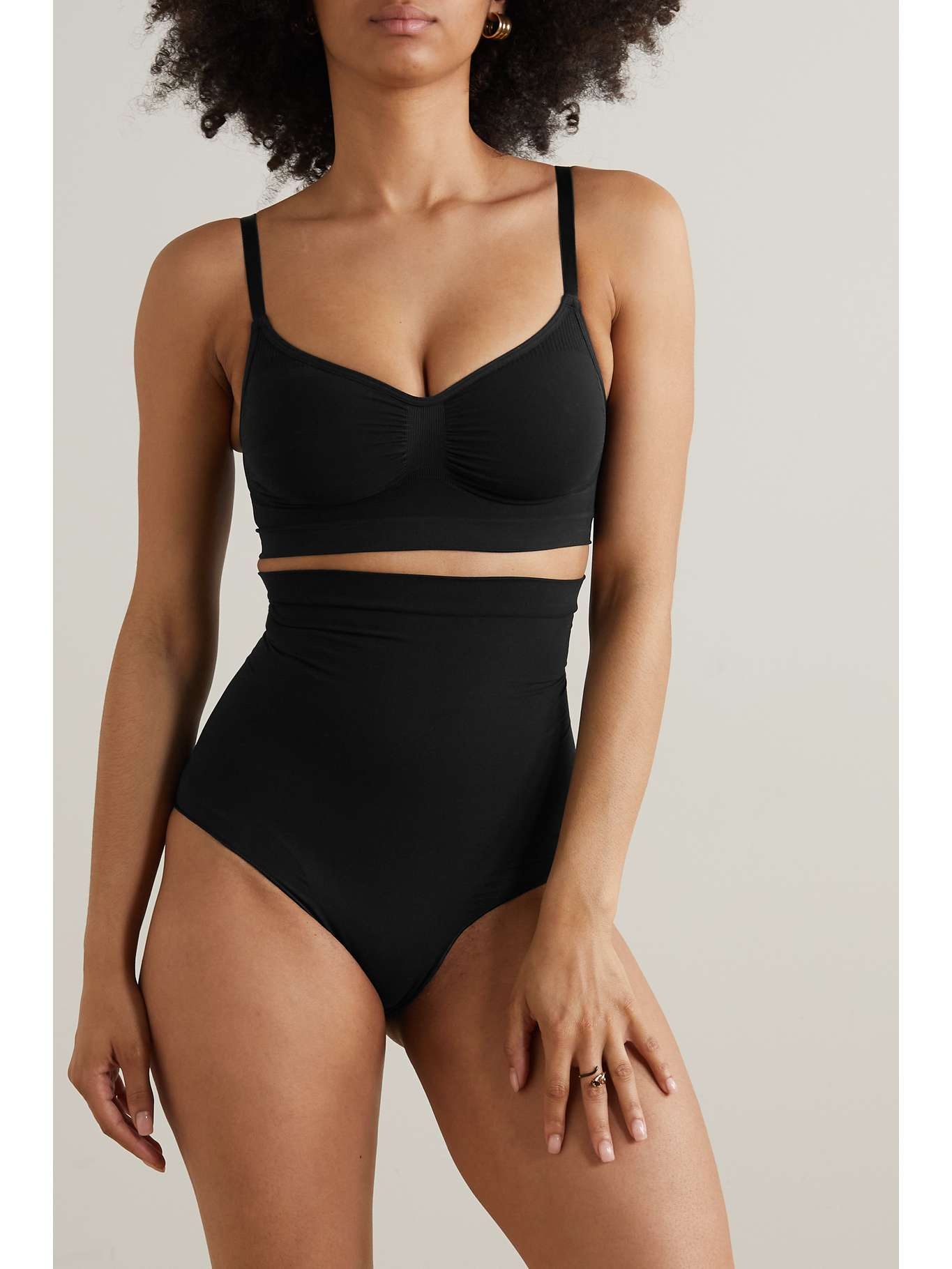 Seamless Sculpt High Waist Brief - Onyx - 2