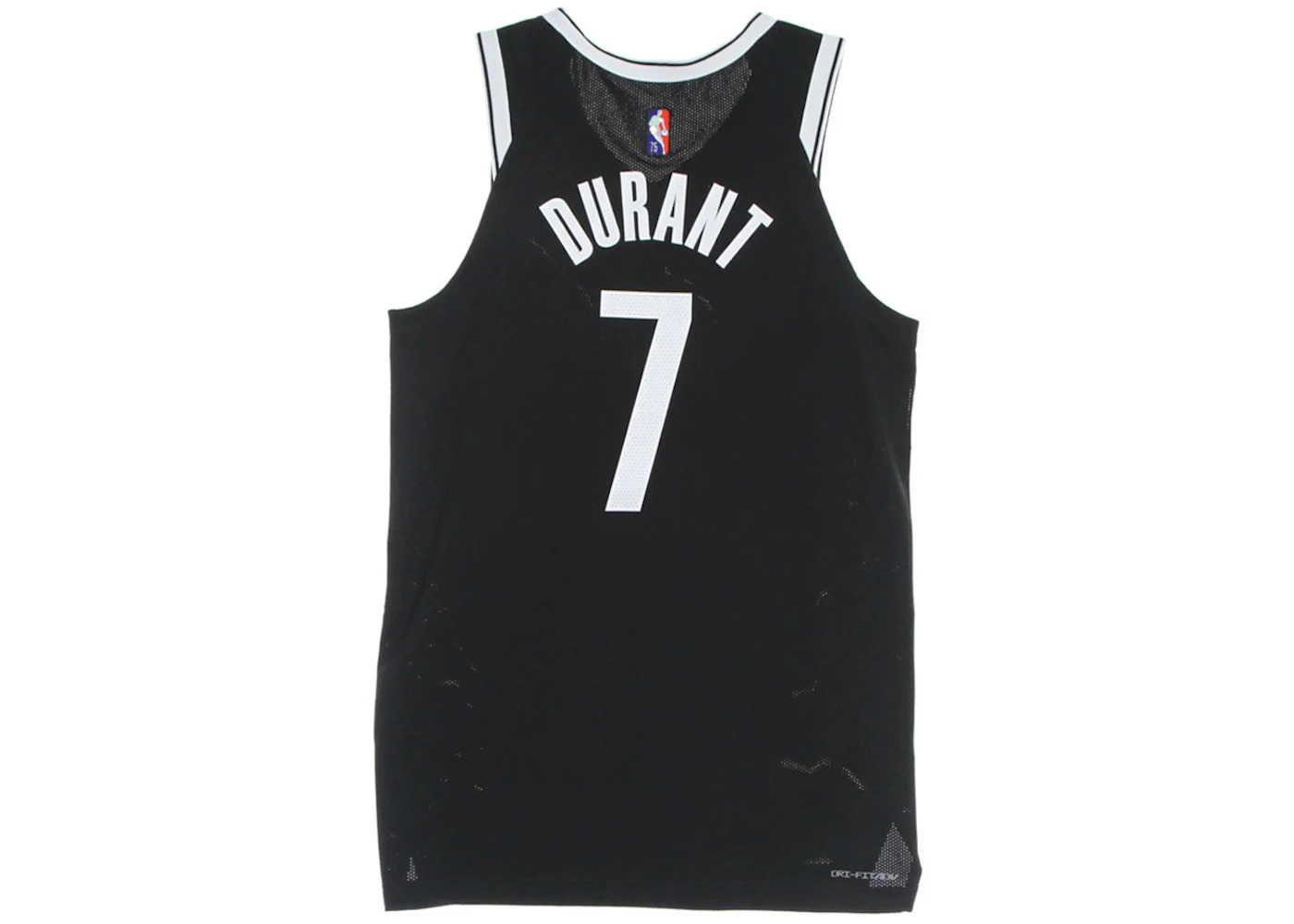 Nike NBA Brooklyn Nets Kevin Durant 75th Anniversary 2020/2021 Icon Edition Jersey Black/White - 2