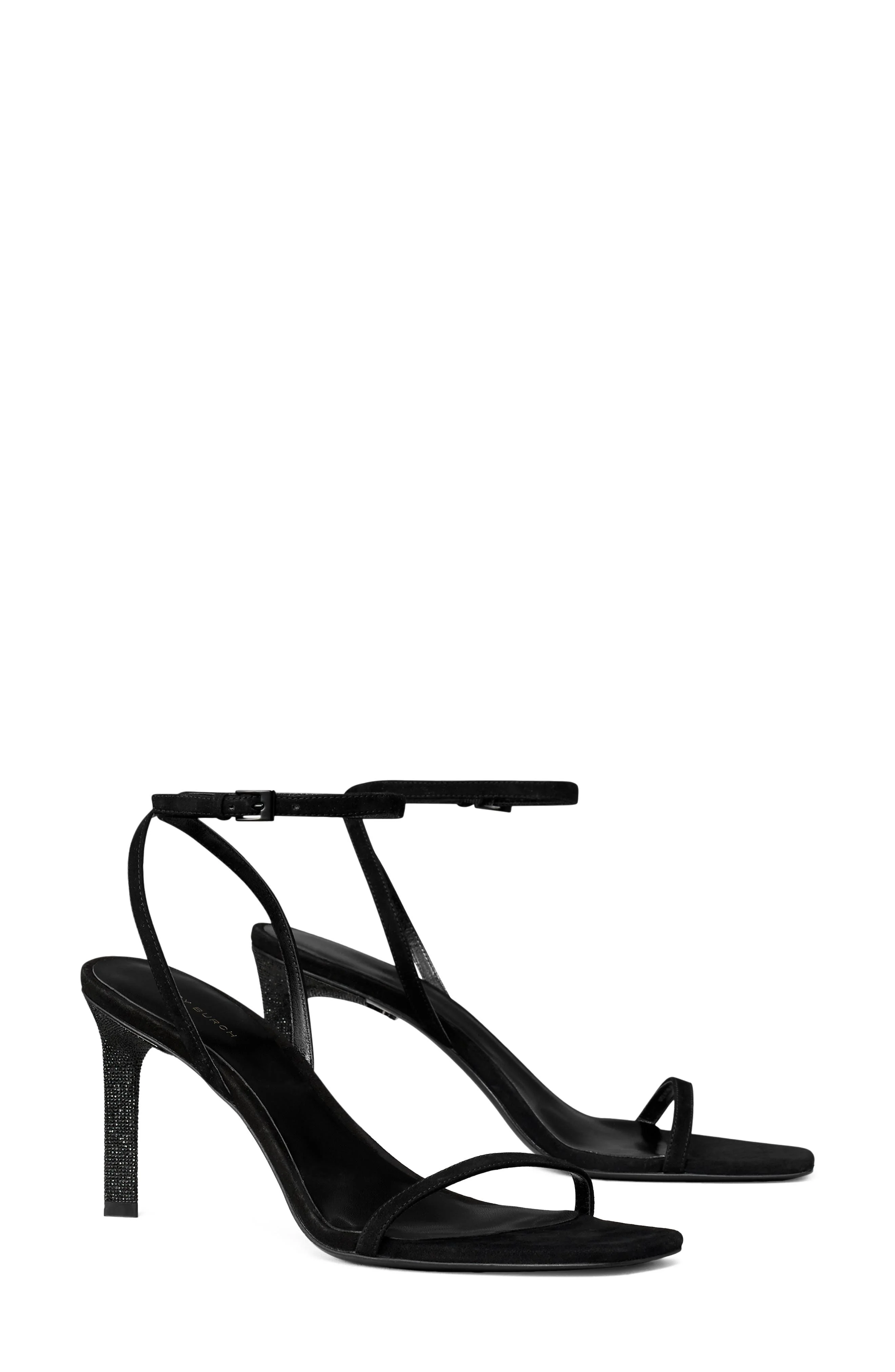 Tory Burch Pavé Heel Sandal in Perfect Black at Nordstrom - 1