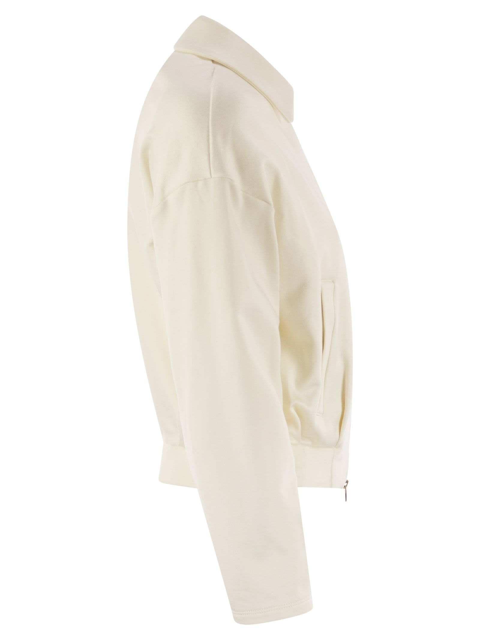 Maxmara Women Argenta - Cropped Silk And Cotton Sweatshirt - 3