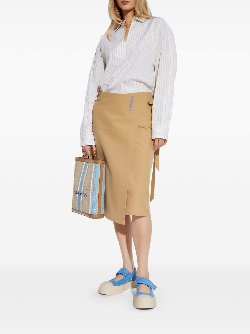 wrap tie skirt - 2