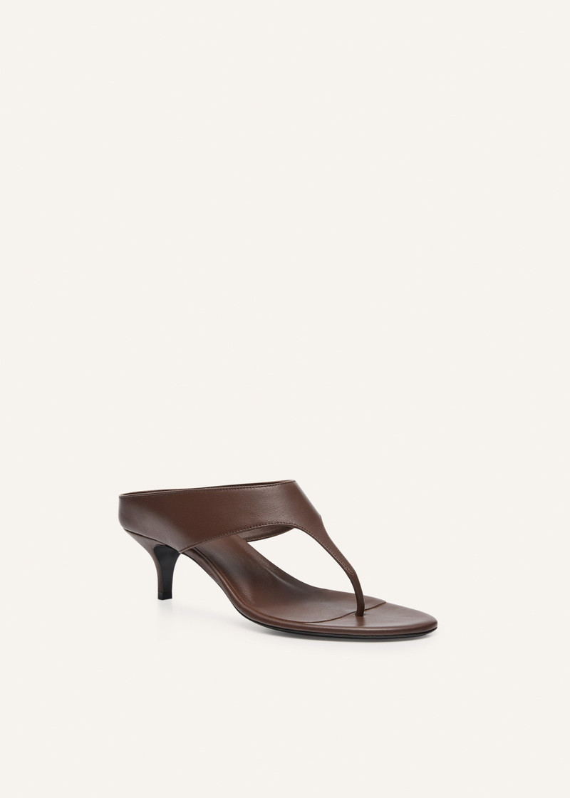 MAGDA BUTRYM Thong sandals in brown leather outlook