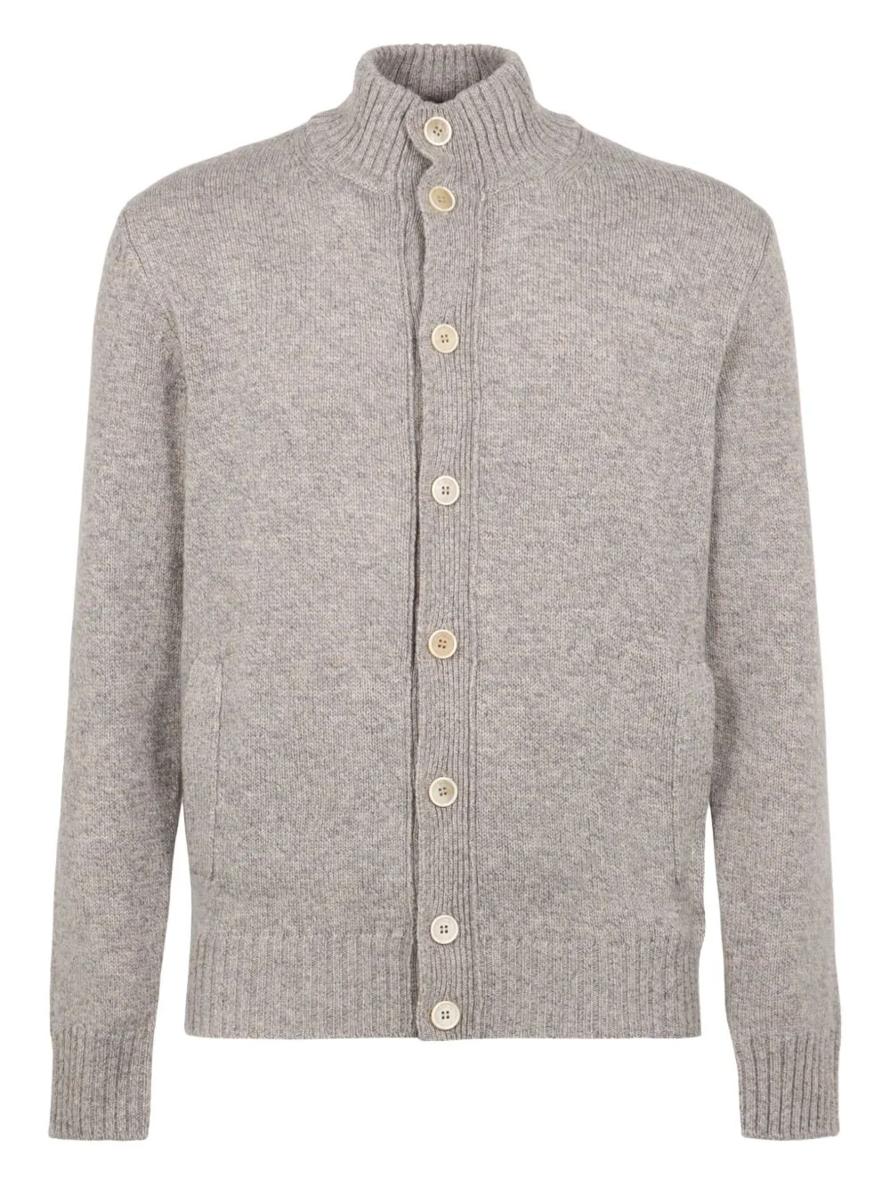 ribbed-knit cardigan - 1