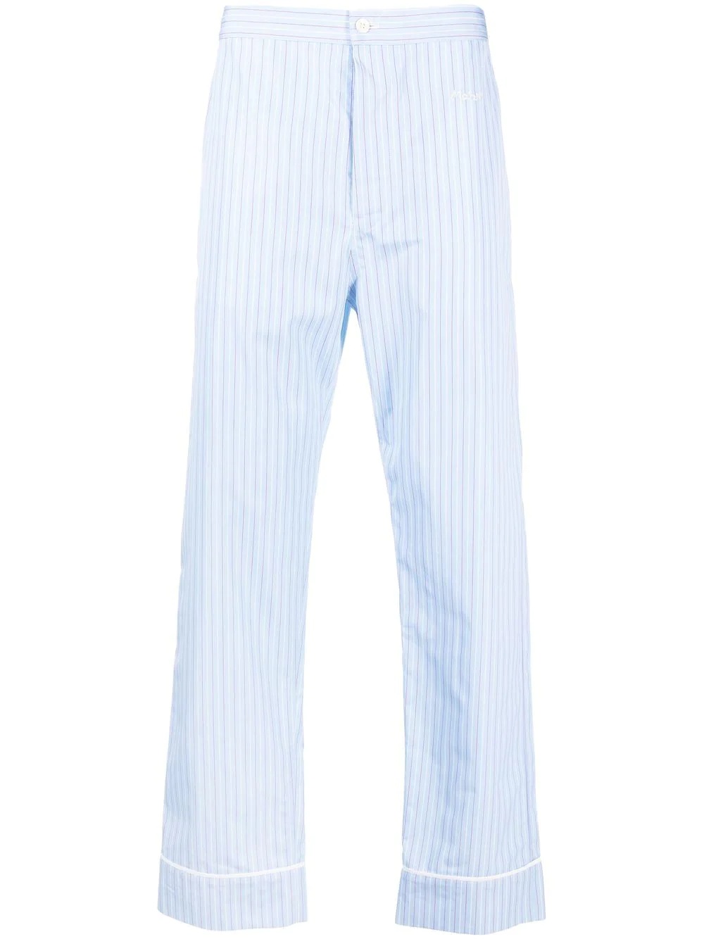 all-over stripe-print trousers - 1