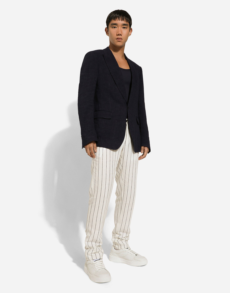 Single-breasted linen-blend Sicilia-fit jacket 5