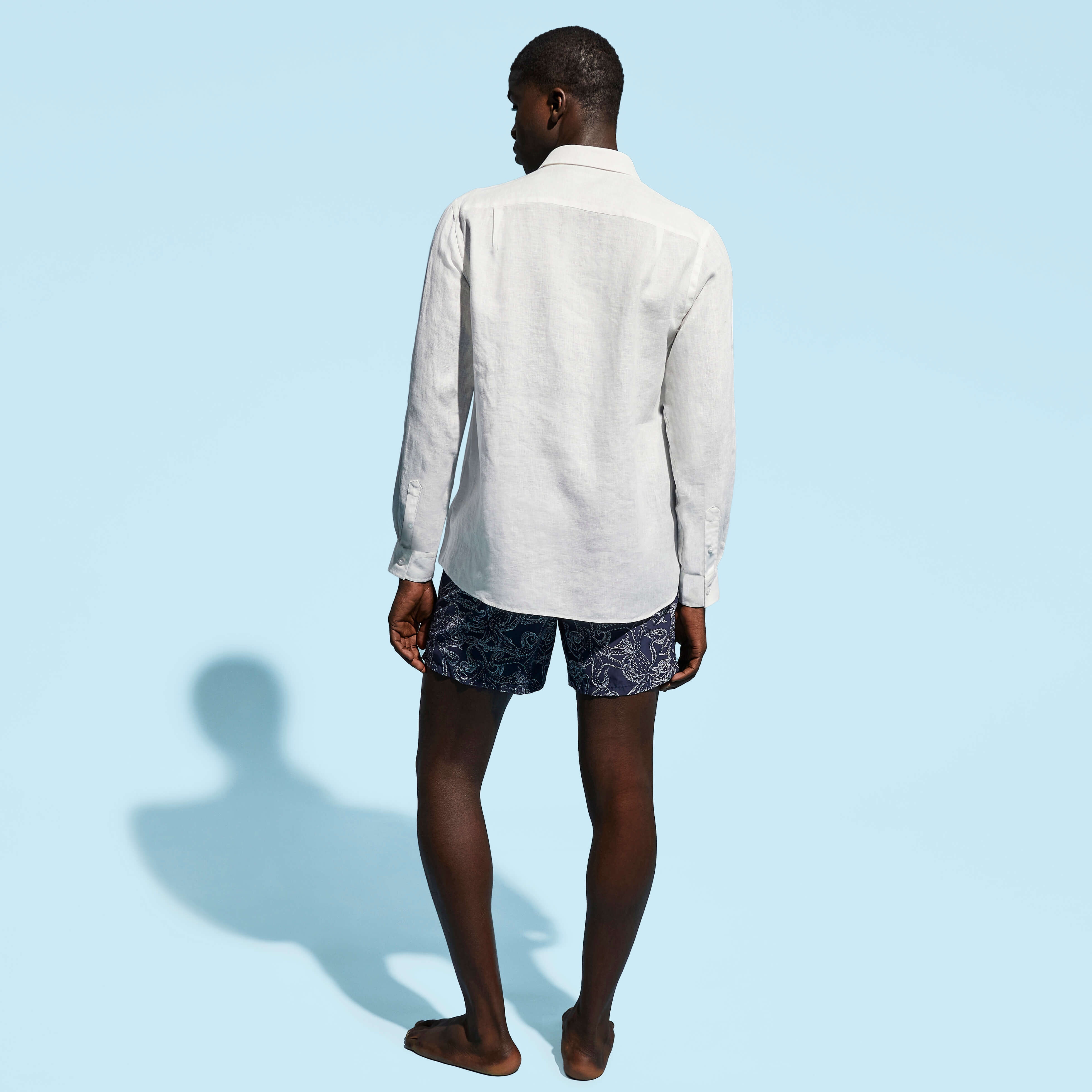 Men Linen Shirt Solid - 4