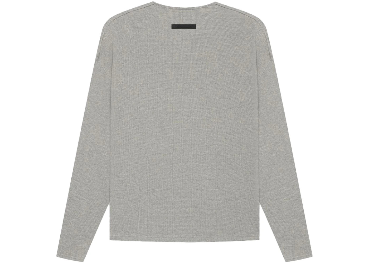 Fear of God Essentials Thermal Henley Long Sleeve Dark Heather Oatmeal - 2