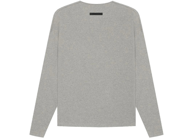 ESSENTIALS Fear of God Essentials Thermal Henley Long Sleeve Dark Heather Oatmeal outlook