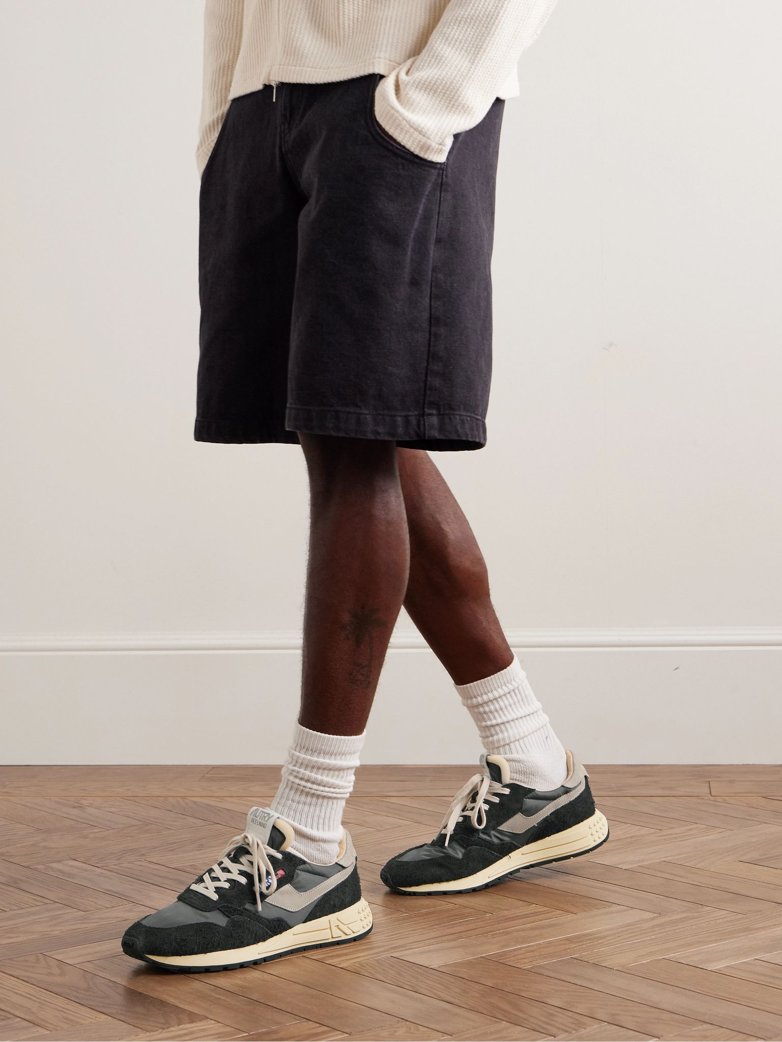 Reelwind Low Suede and Shell Sneakers Black - 2