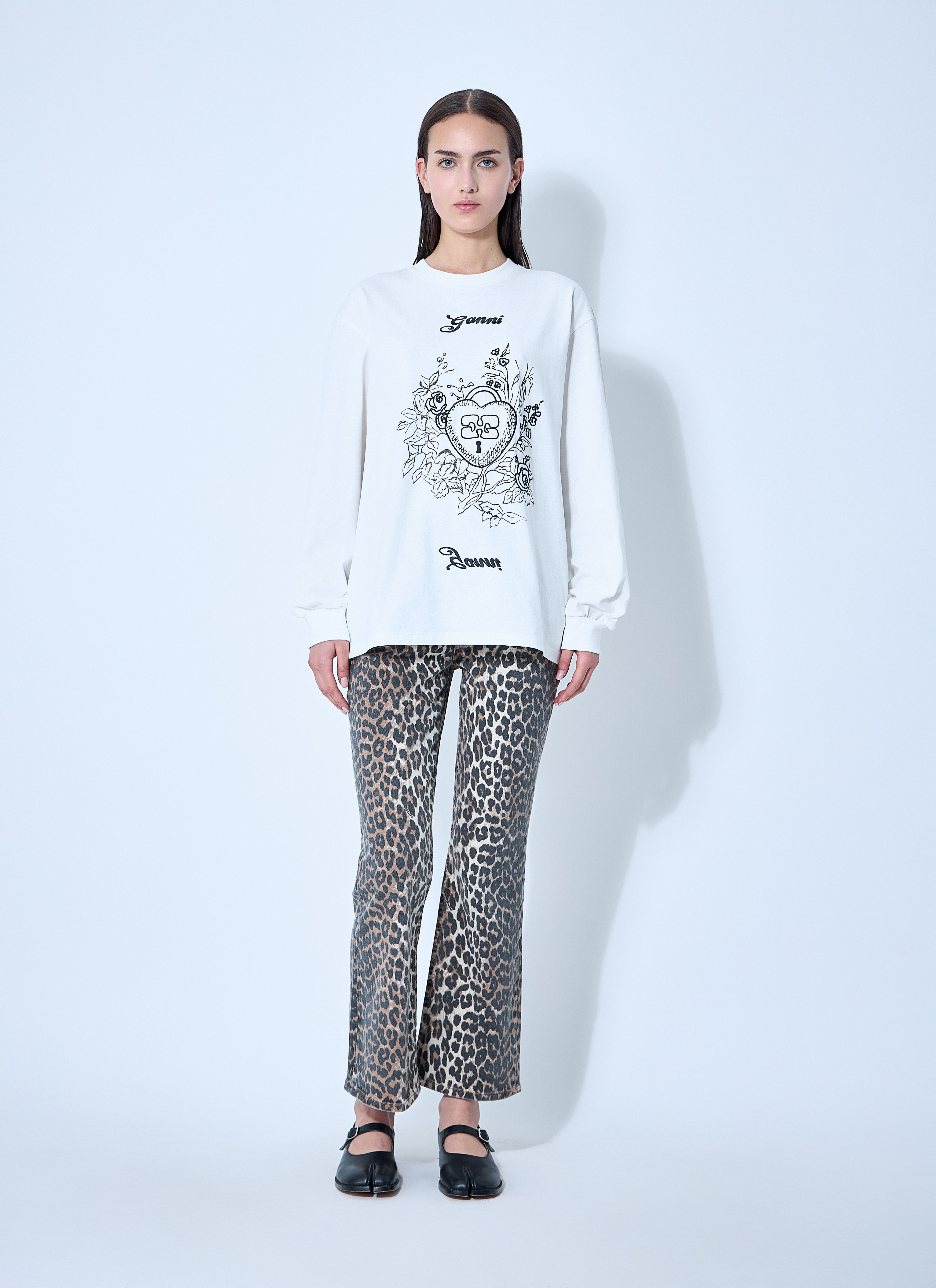 Ganni Women Logo Motif T-Shirt - 2