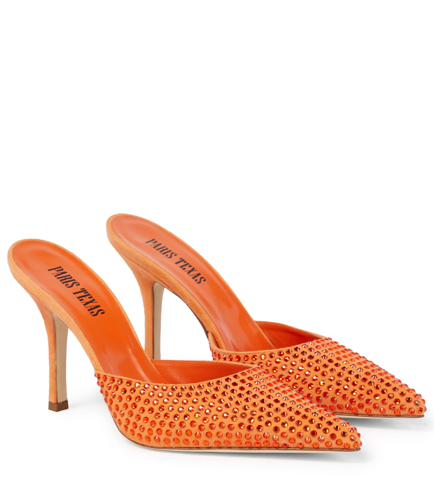 Hollywood embellished suede mules - 1