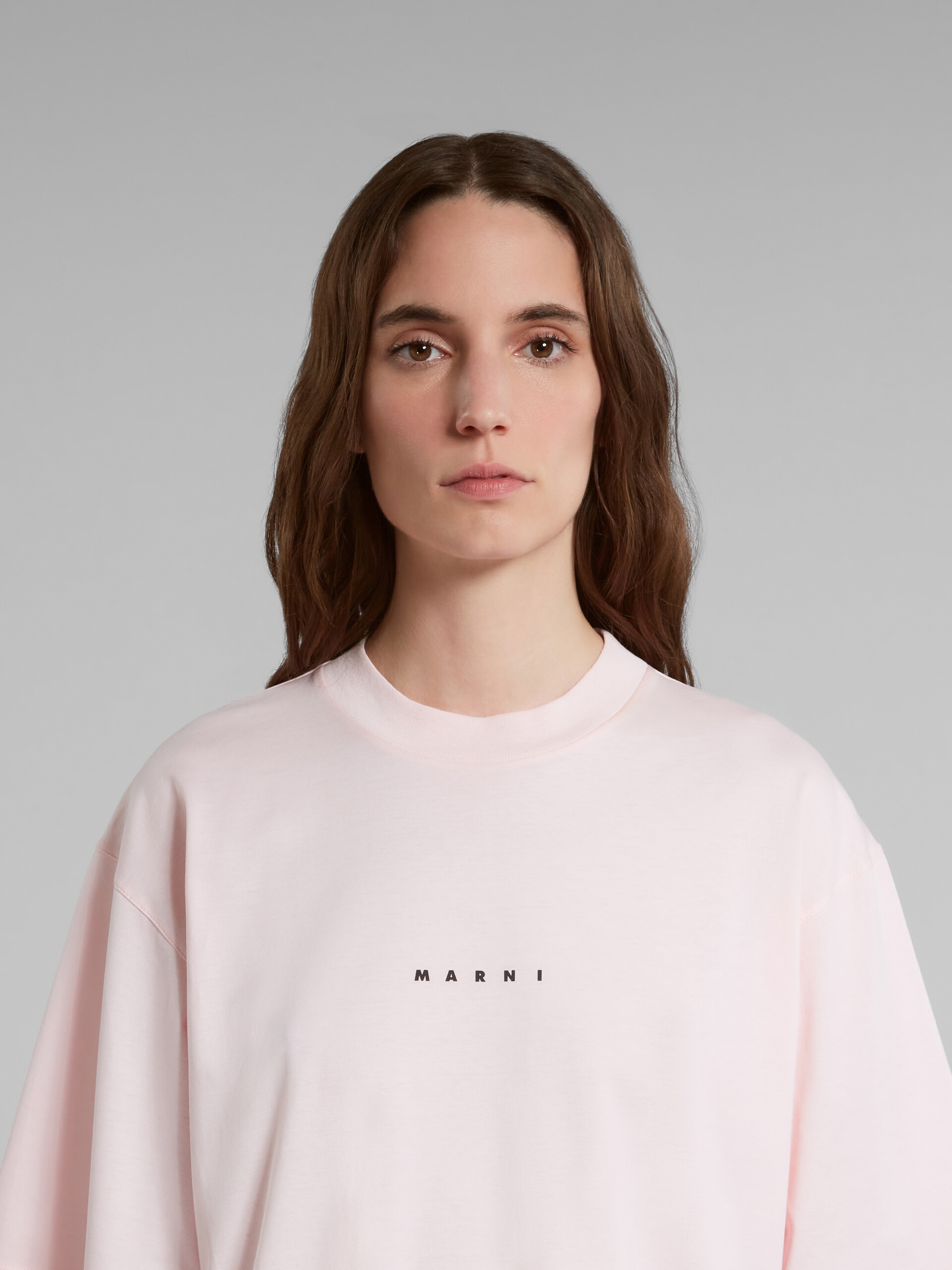 PINK T-SHIRT WITH LOGO PRINT - 4