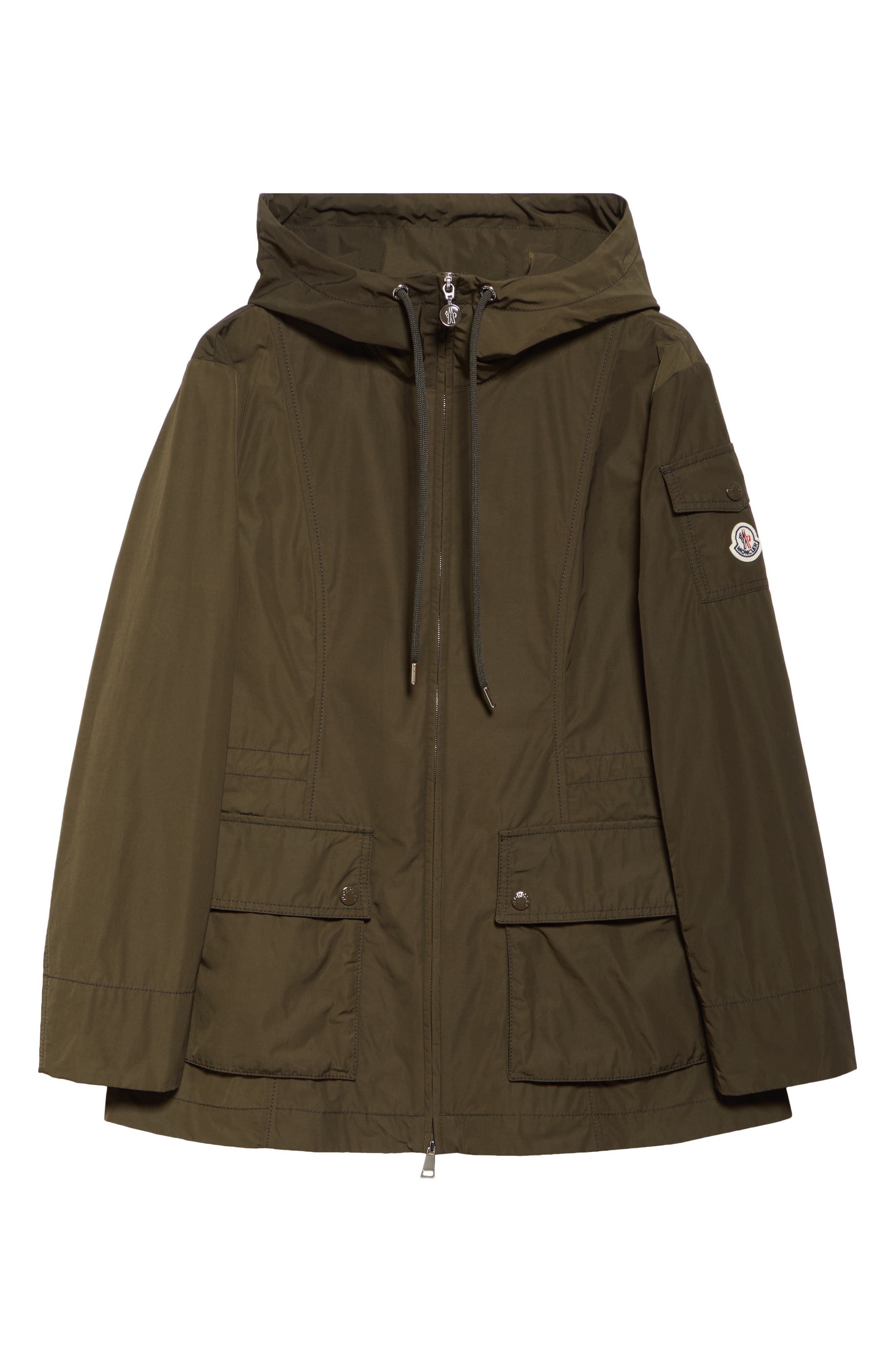 Moncler Leandro Short Hooded Jacket in Green at Nordstrom - 6
