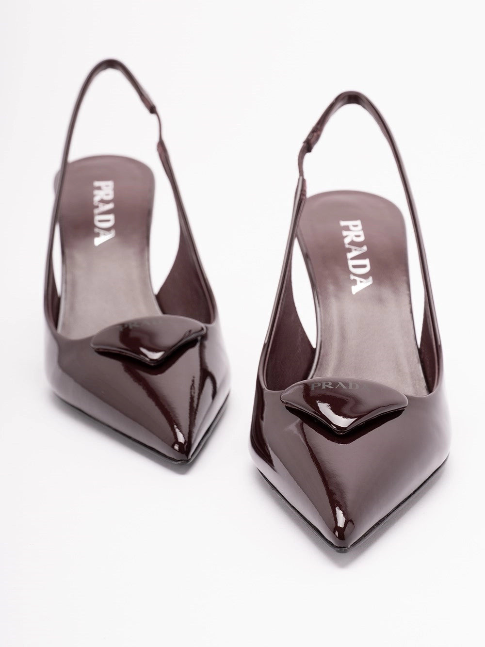 Prada Women Patent Leather Slingback Pumps - 5