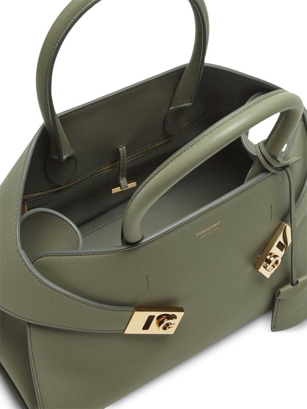 small Hug leather tote bag - 7