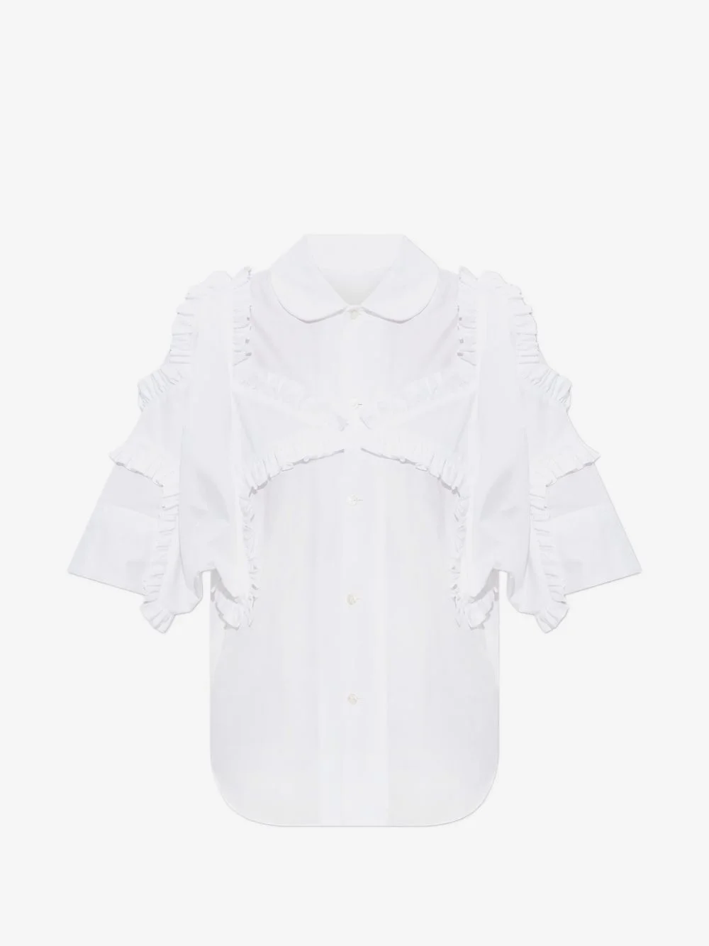 ruffled-trim shirt - 1