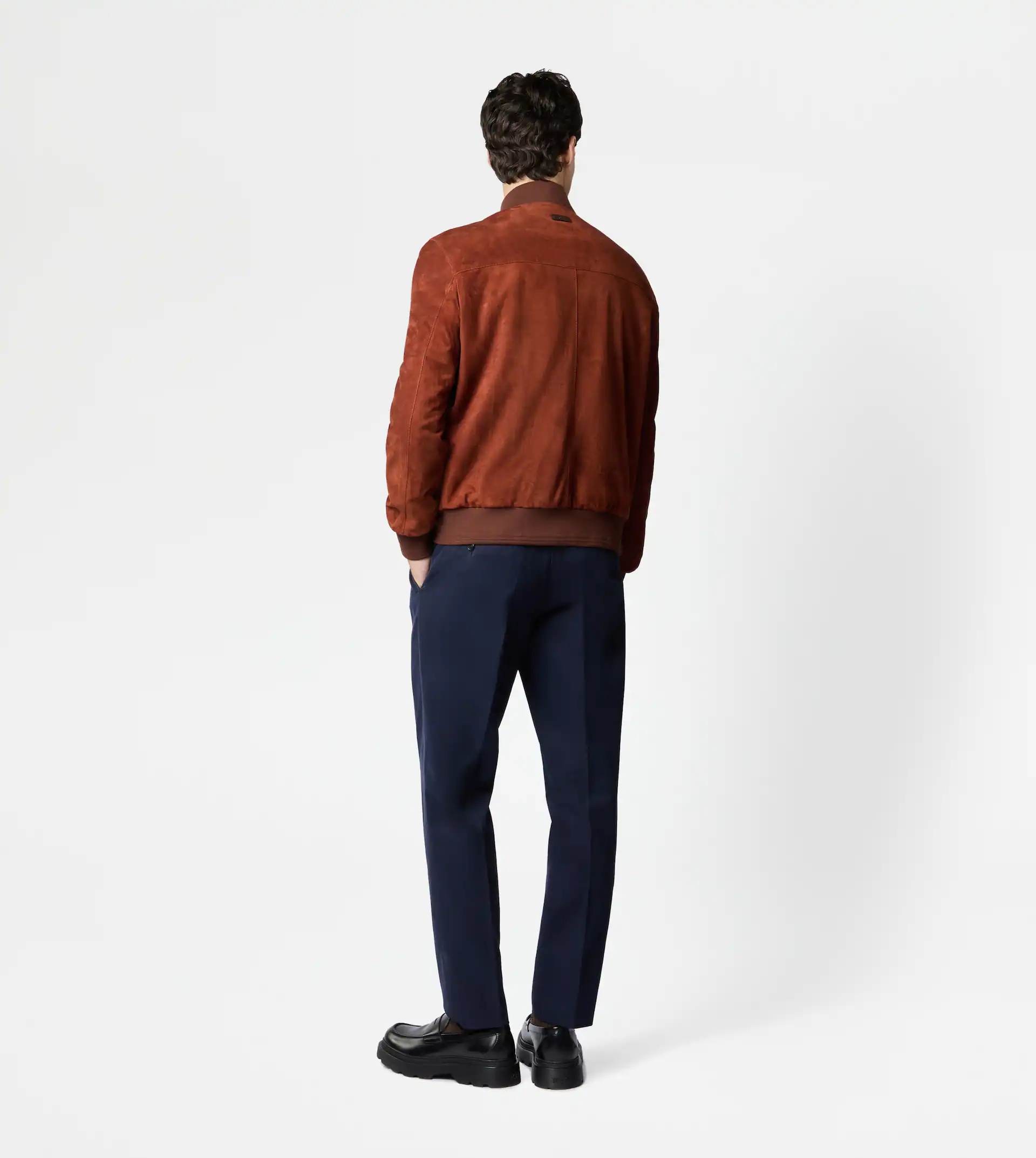 PASHMY BOMBER JACKET IN SUEDE - RED - 3