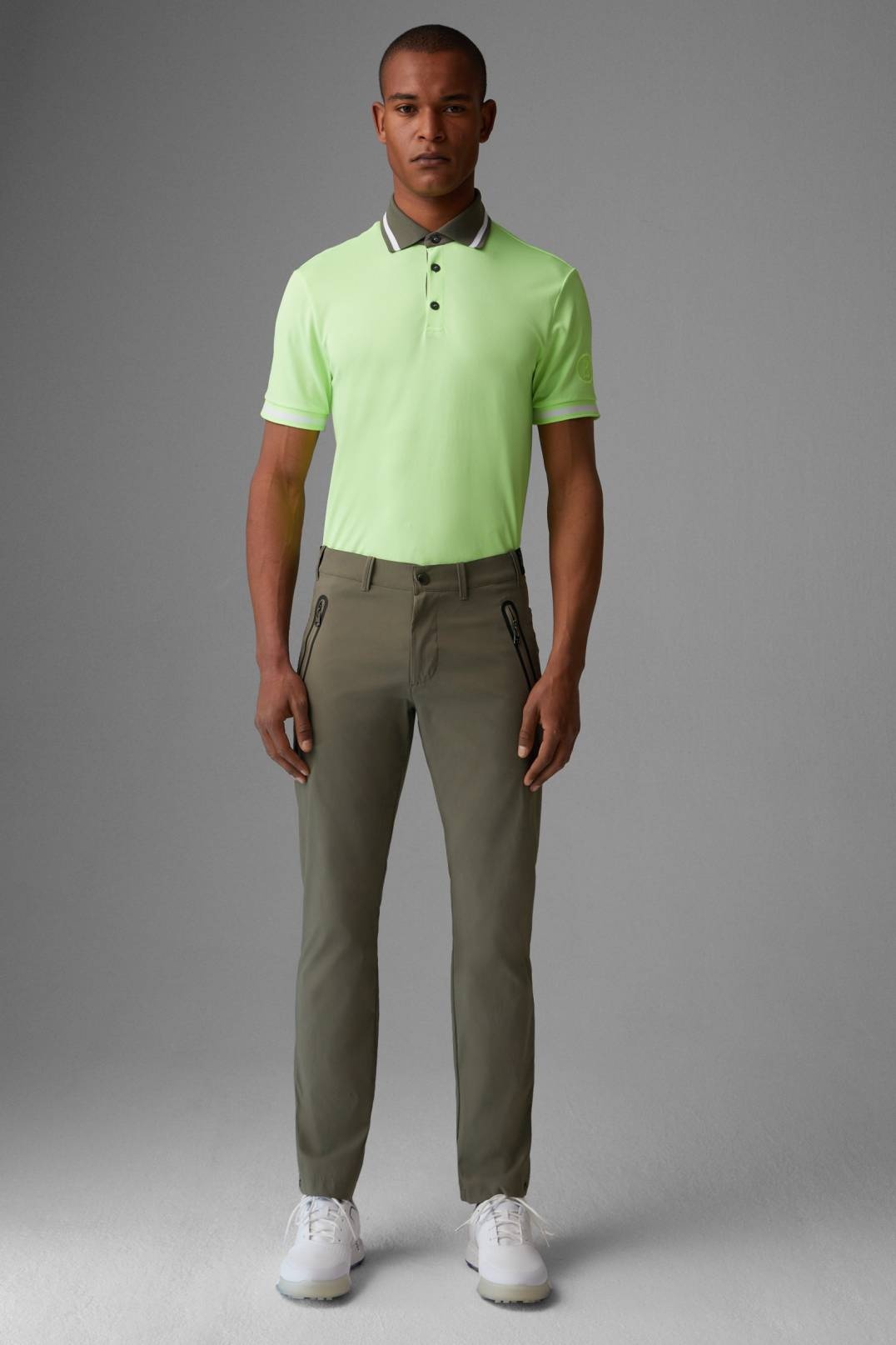 NICOLAS FUNCTIONAL CHINOS IN OLIVE GREEN - 4