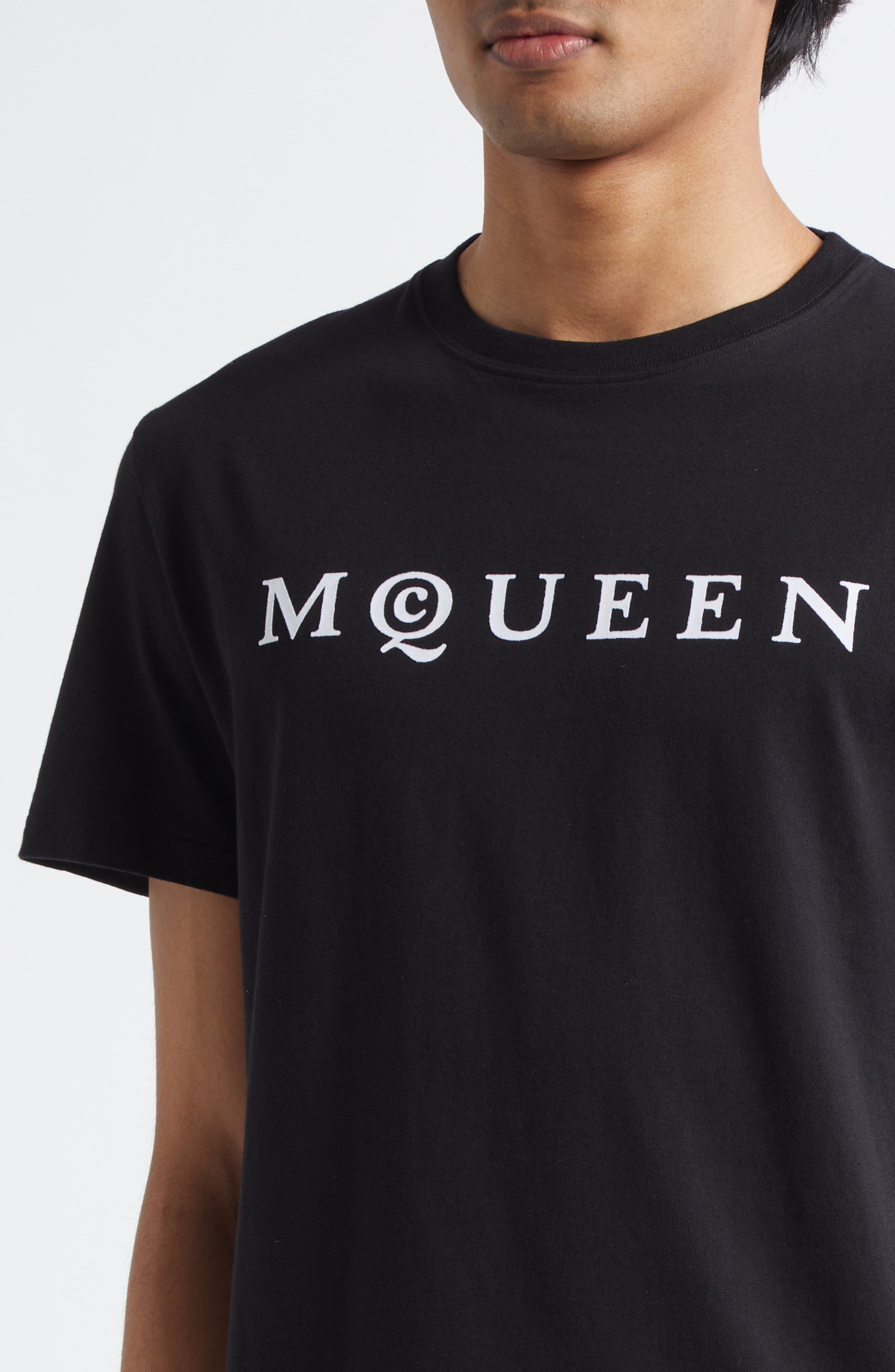 McQueen Logo Graphic T-Shirt in Black/White at Nordstrom - 4
