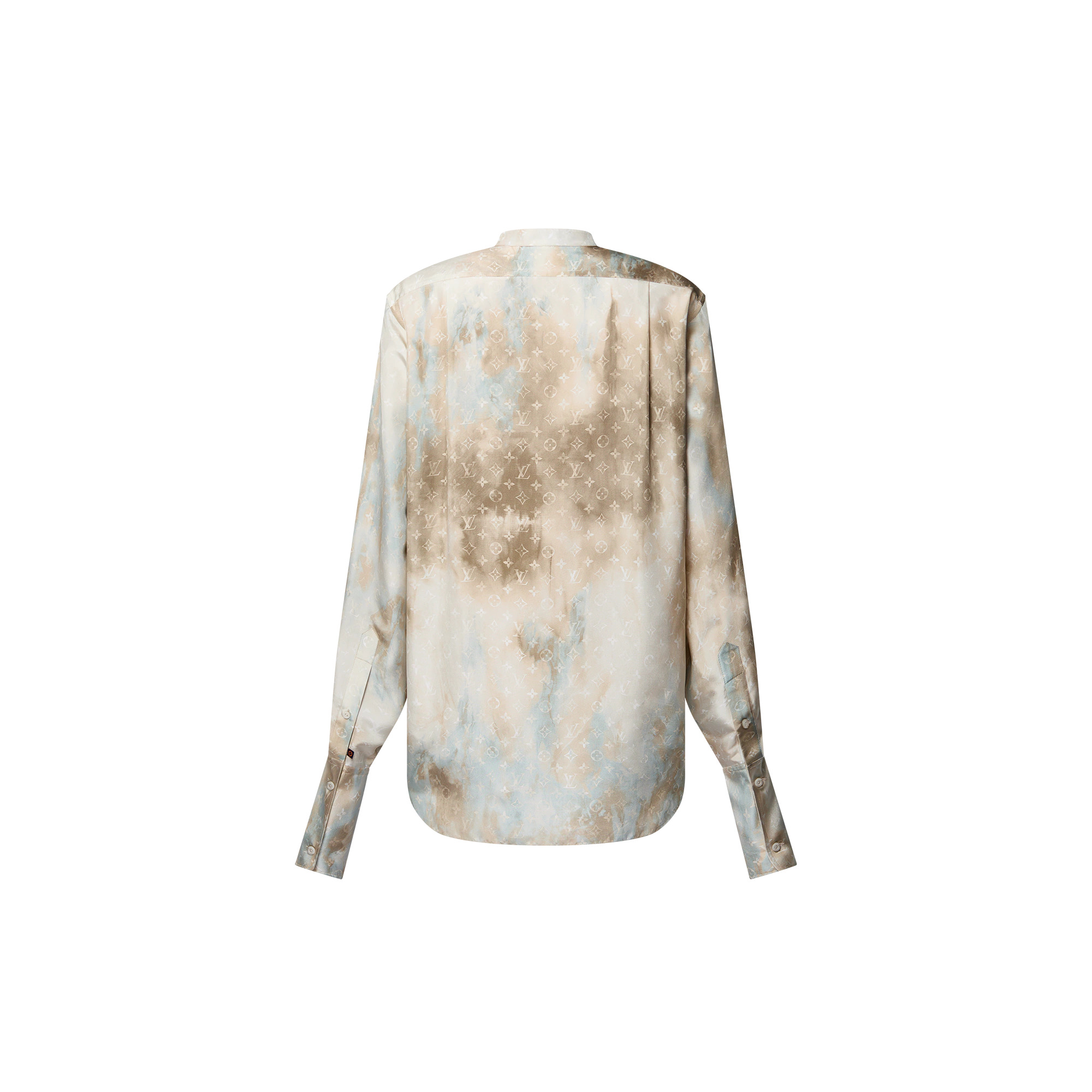 Collarless Monogram Cloud Shirt - 3