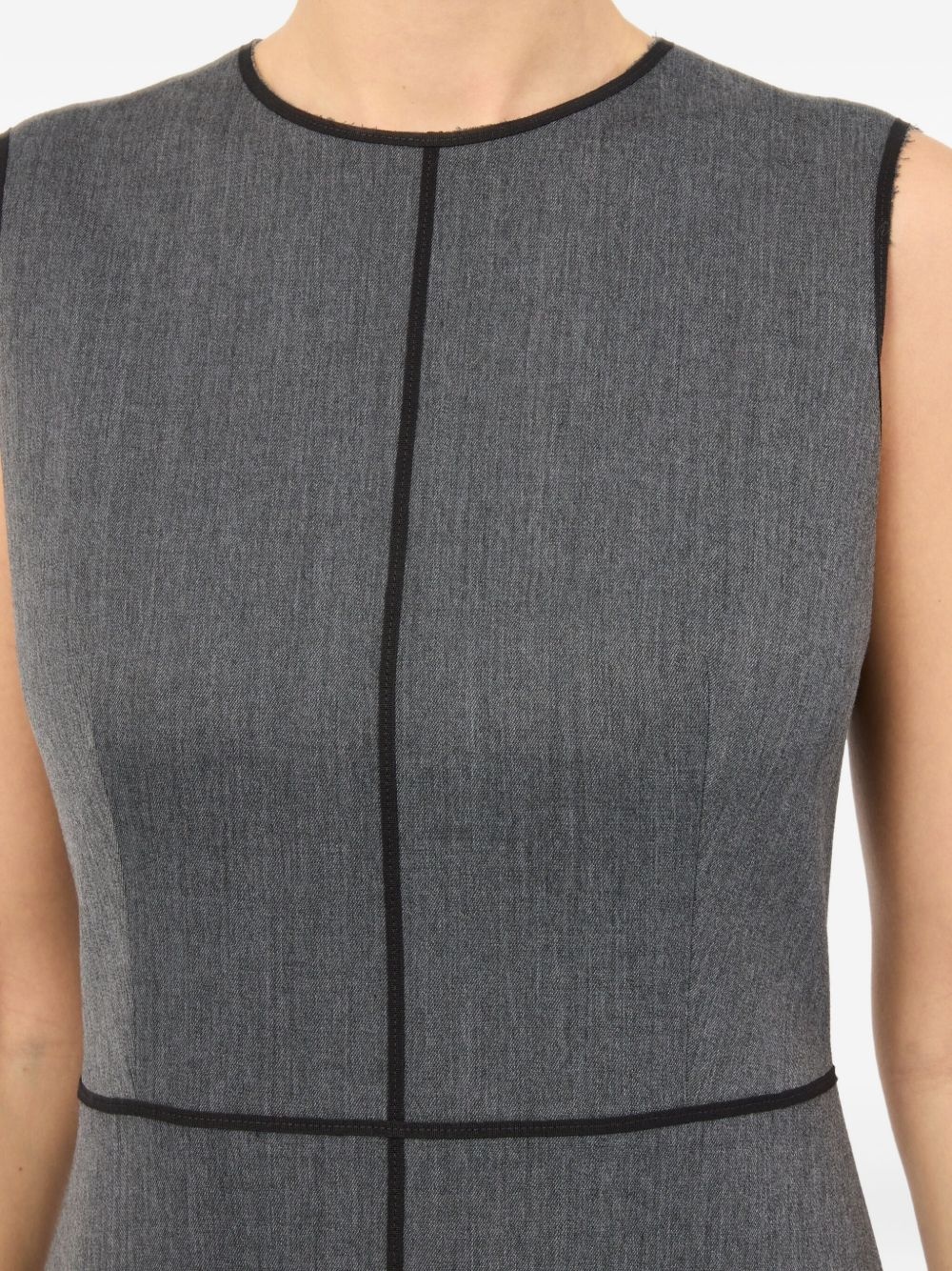 panelled sleeveless dress - 7