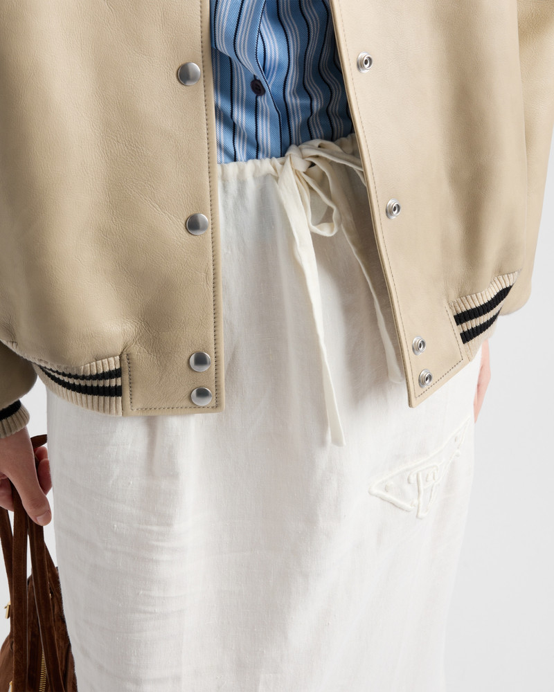 Embroidered linen skirt 3