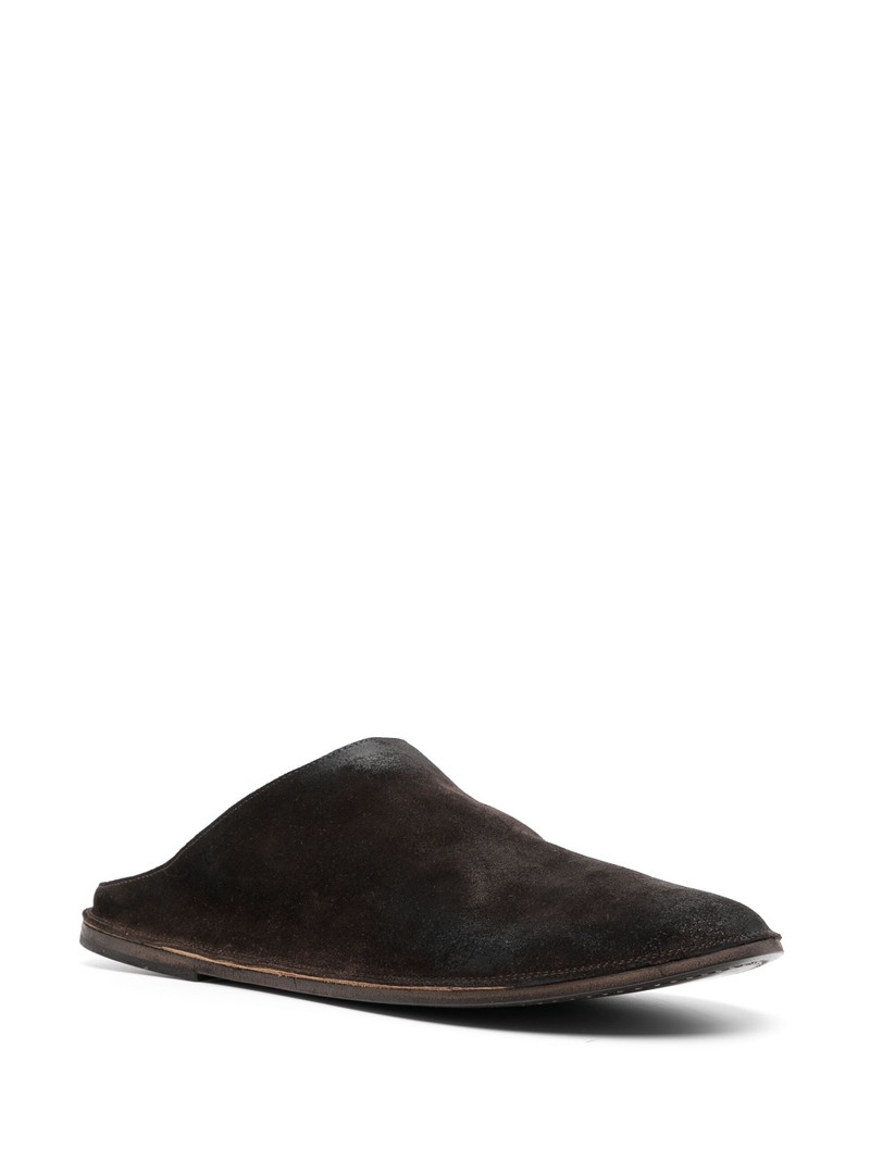 Marsèll round toe suede slippers outlook