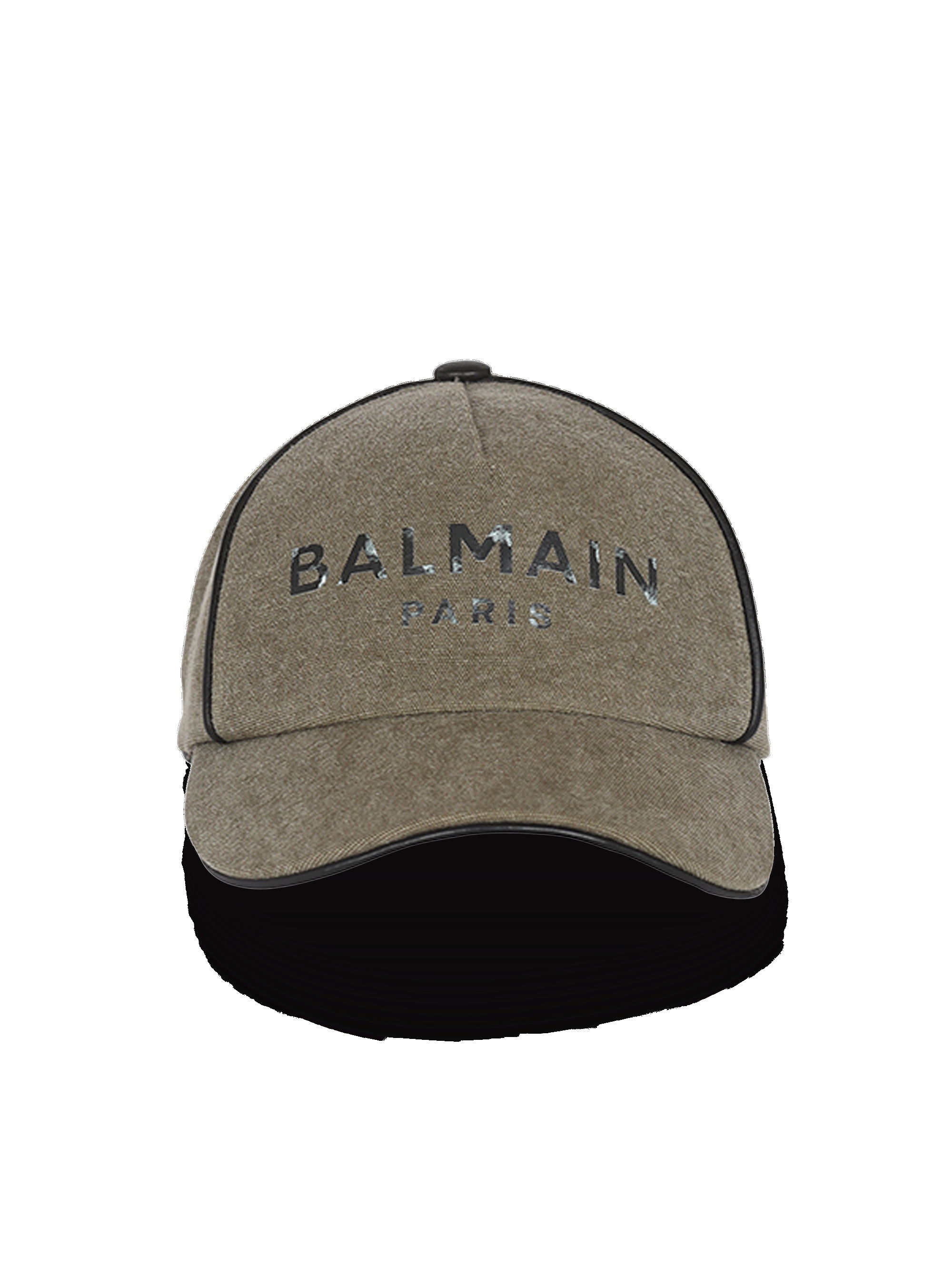 Cotton canvas cap with Balmain Paris logo - 1