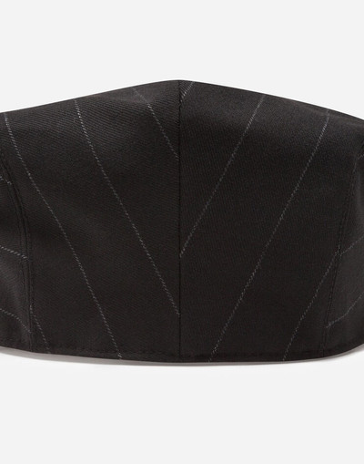 Dolce & Gabbana Pinstripe stretch wool flat cap outlook