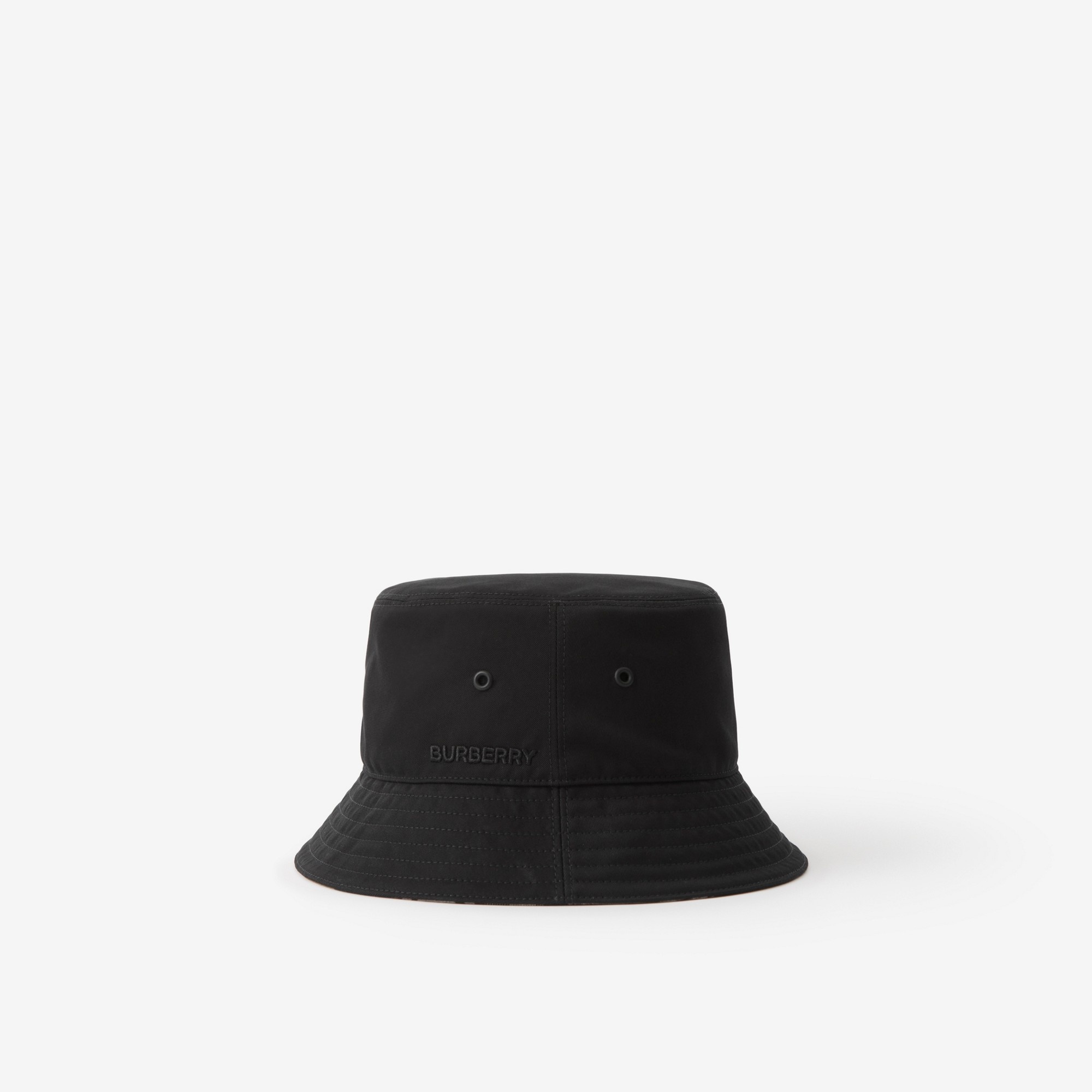 Embroidered Logo Cotton Gabardine Bucket Hat - 2