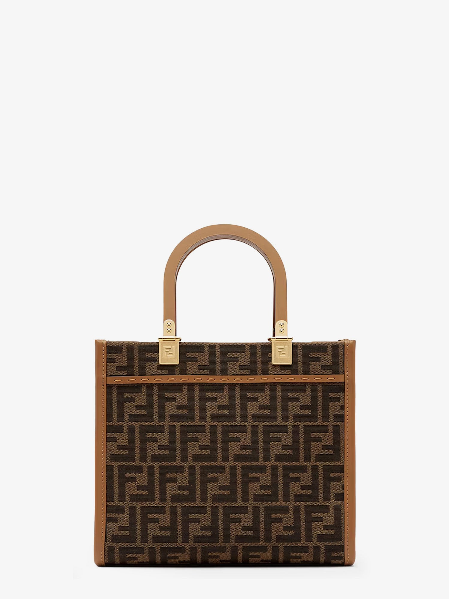Fendi Sunshine Small Jacquard Ff Fabric Shoulder Bag - 2