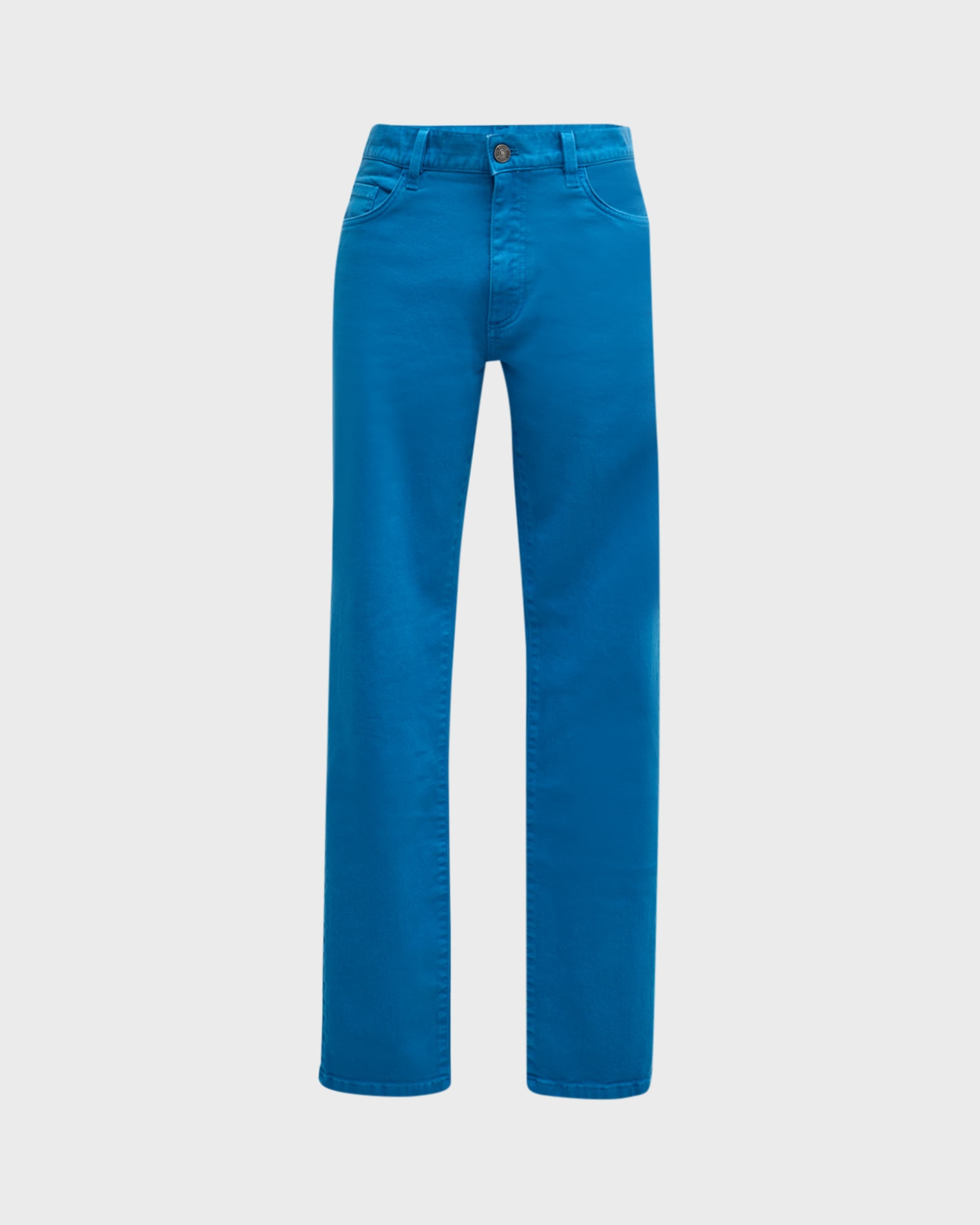 Men's Garment-Dyed Straight-Leg Denim Jeans - 1