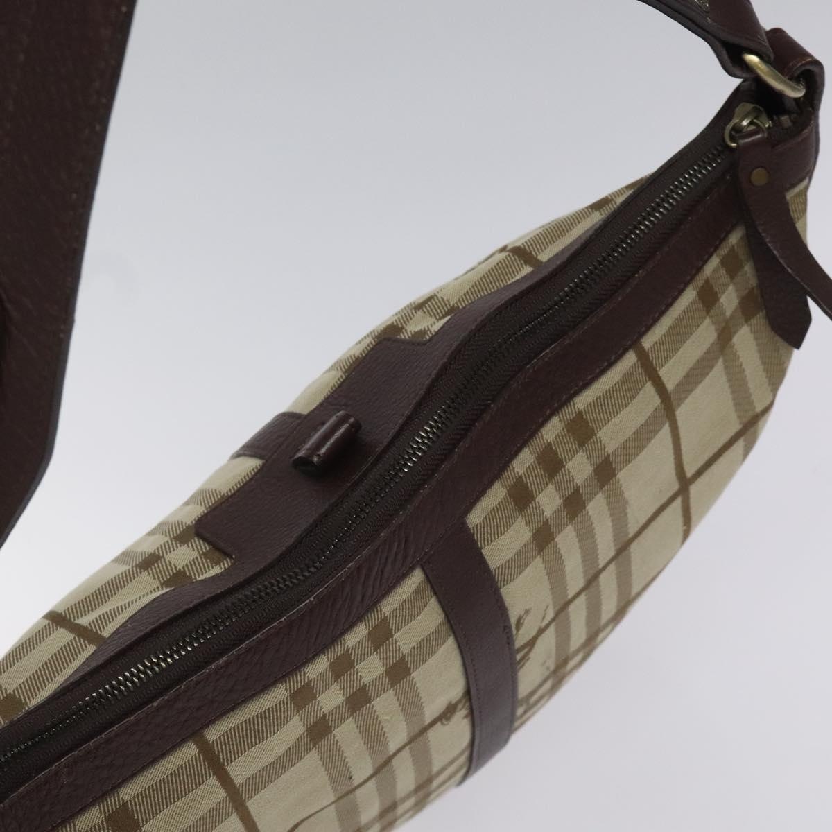 Burberry Nova Check Shoulder Bag Canvas Leather Beige Brown - 6