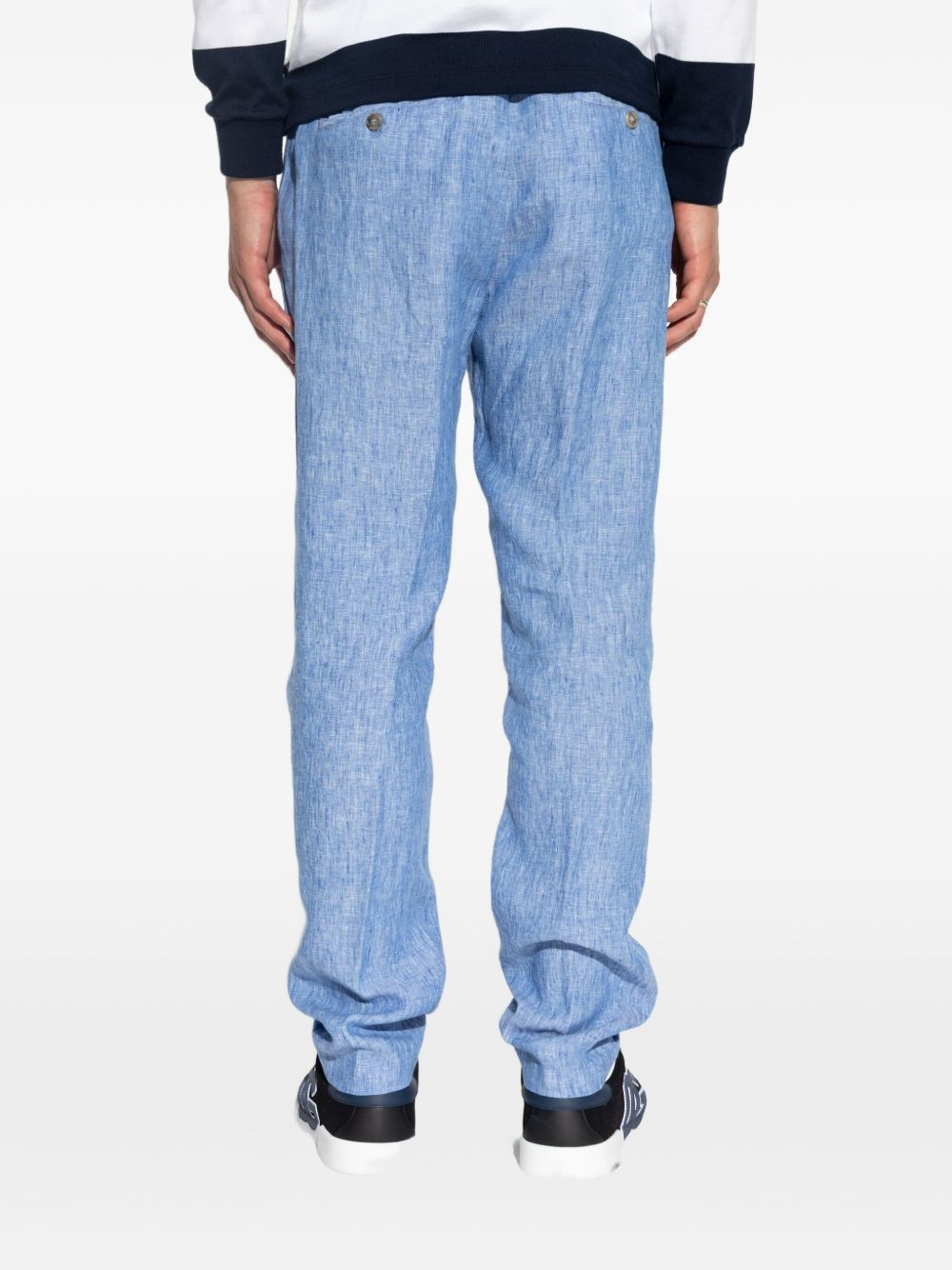 shark-keychain linen trousers - 4