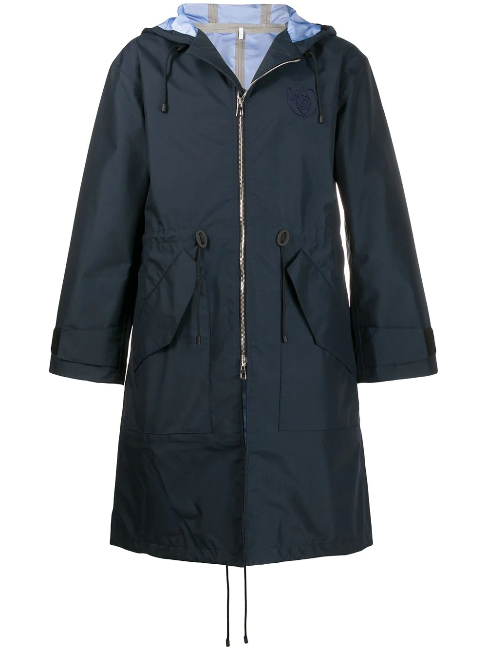 hooded zip-up coat - 1