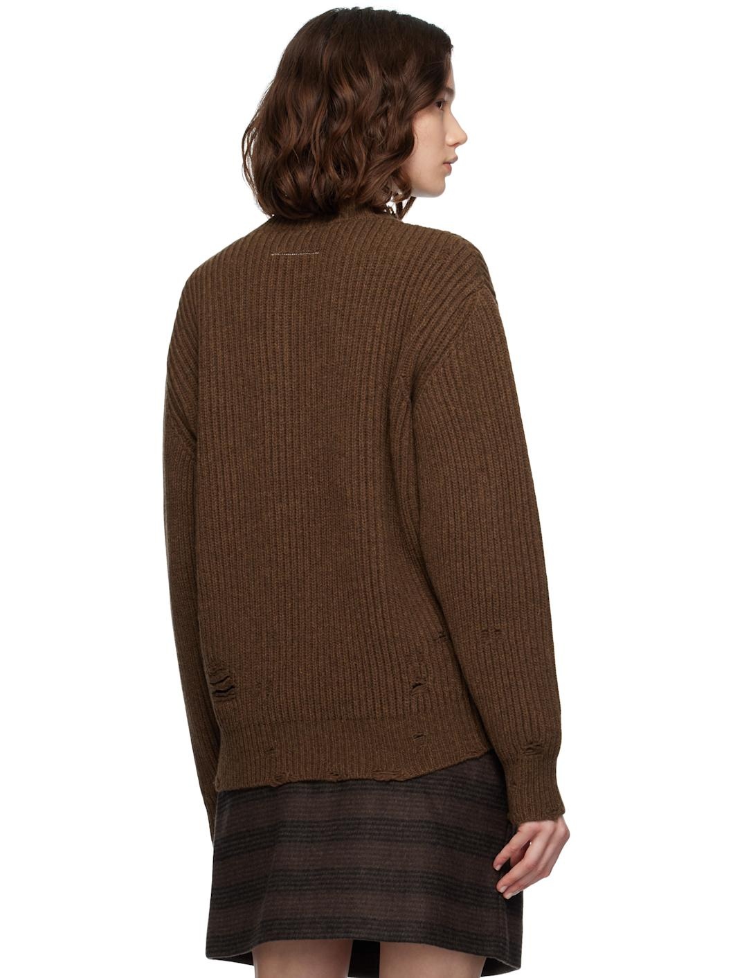 Brown Wool Sweater - 3