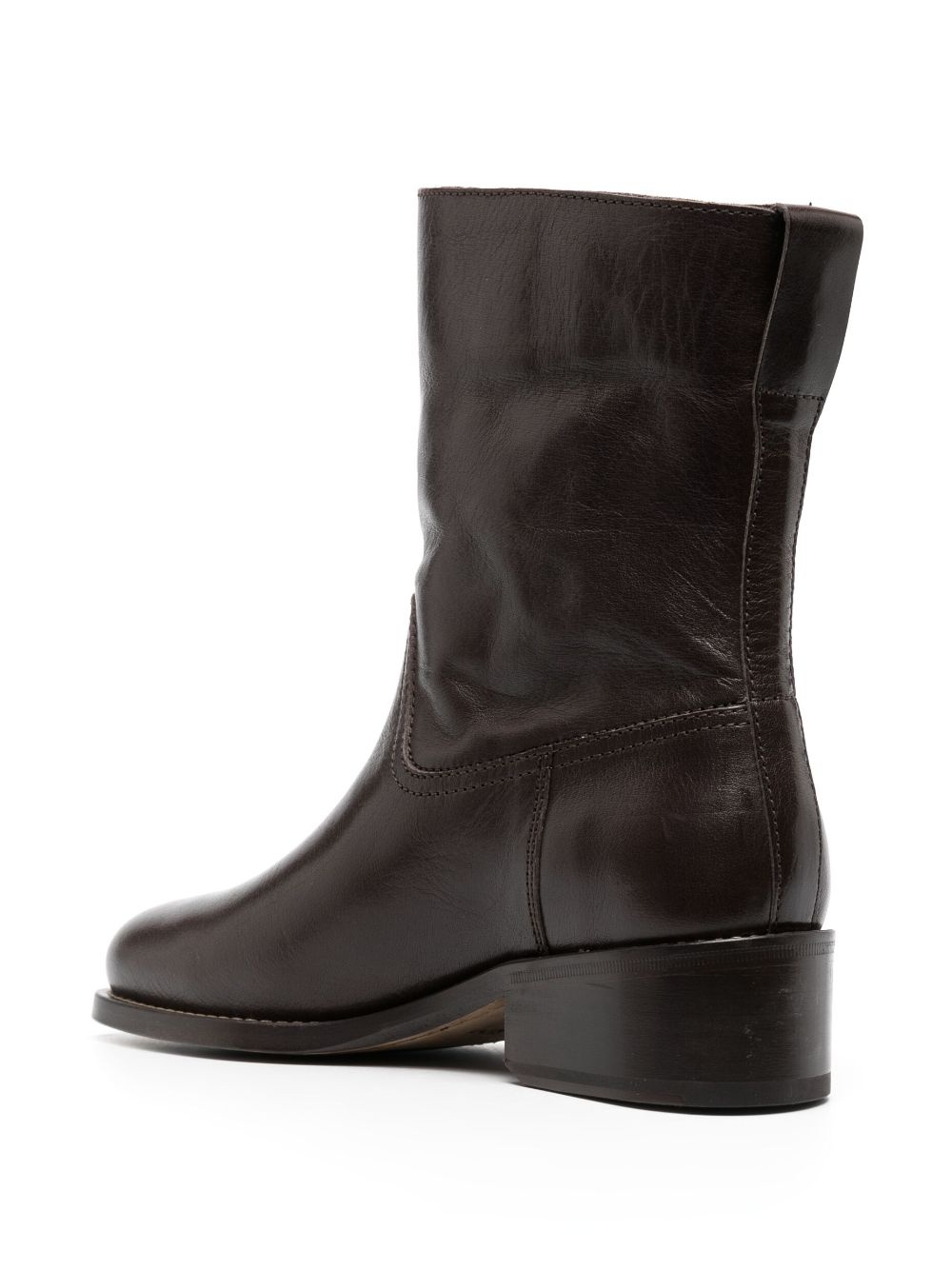 ankle-length leather boots - 3